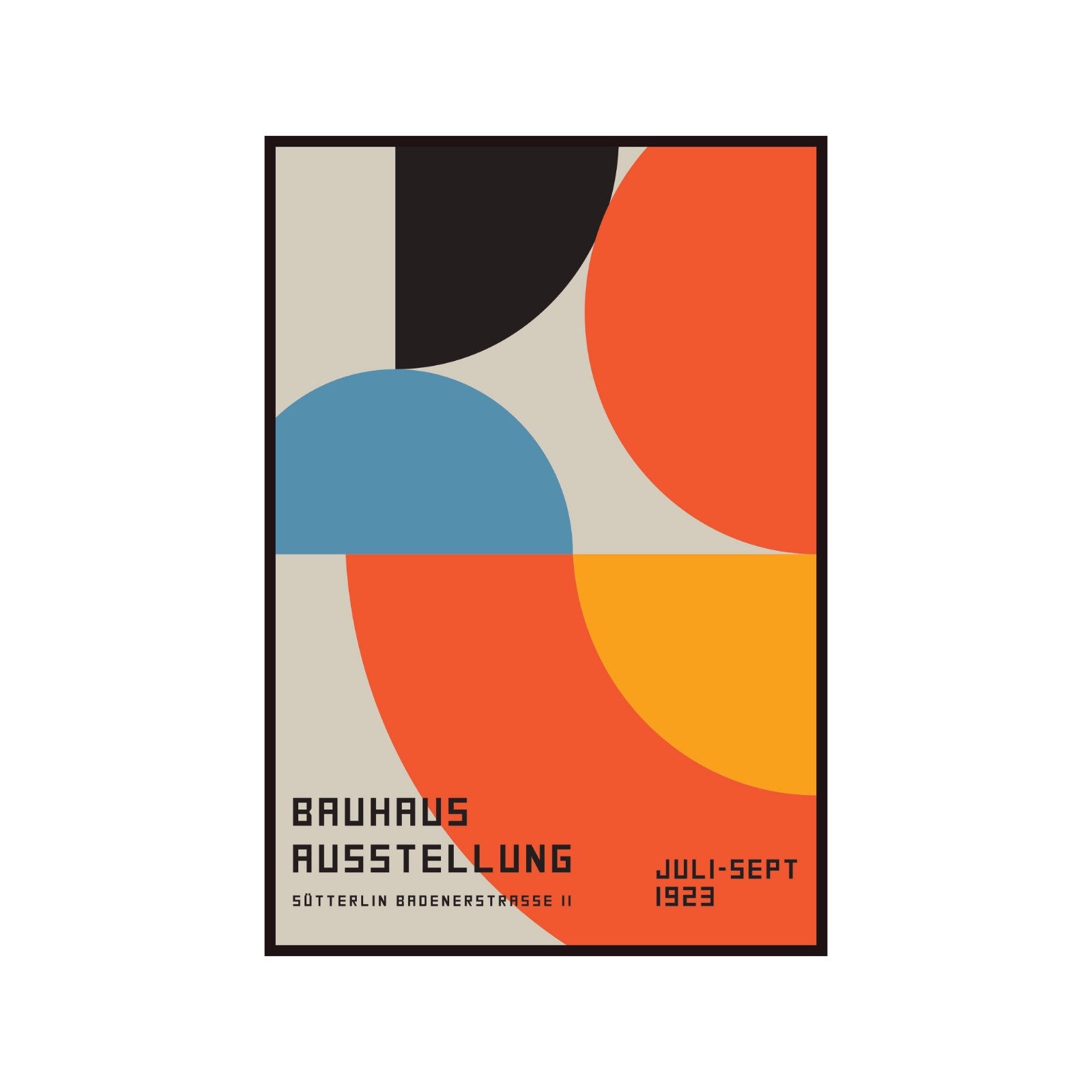 Bauhaus Poster 1923, Abstract, Vintage, Retro, Wall Decoration 
