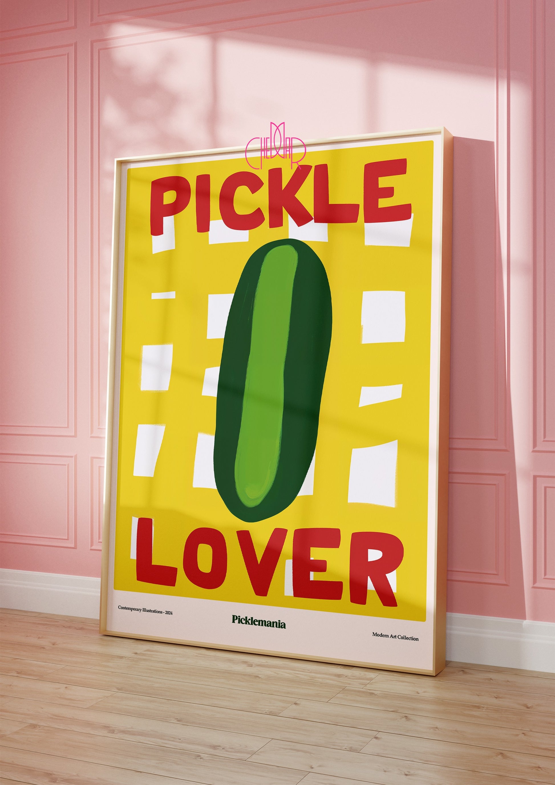 Pickle Lover poster, pickle lovers, modernism, contemporary art,