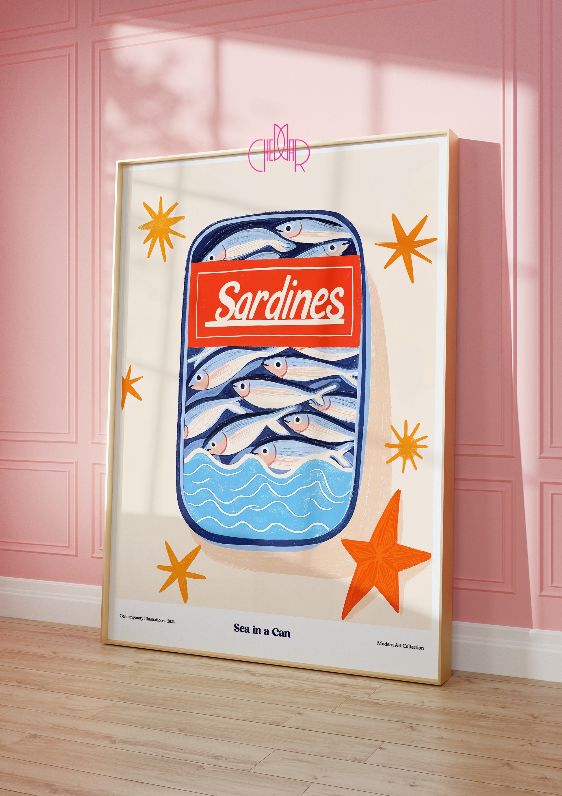 Sardines - the sea in a can poster, modernism, contemporary art