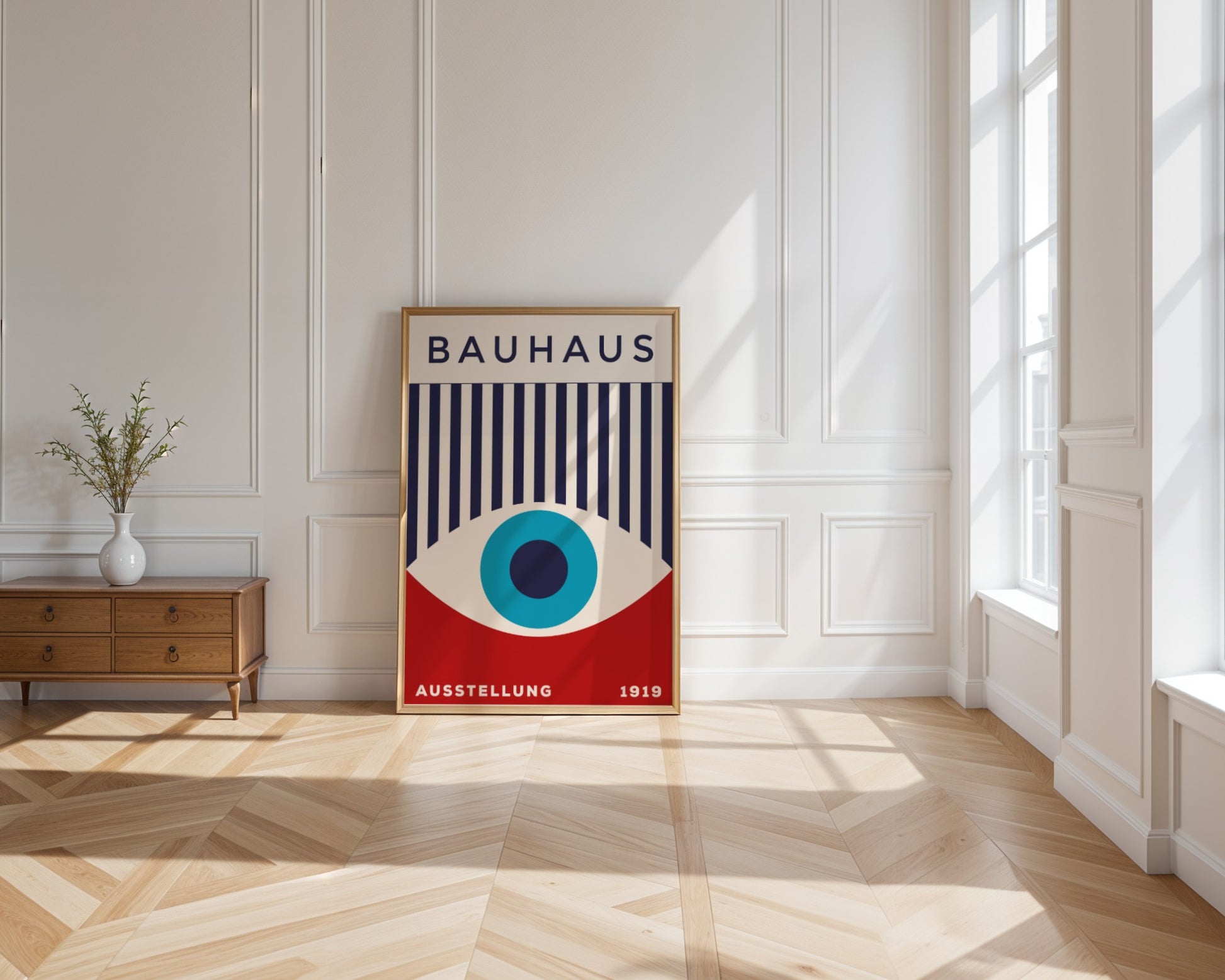 Bauhaus poster "Eye of the Prophet", retro, vintage