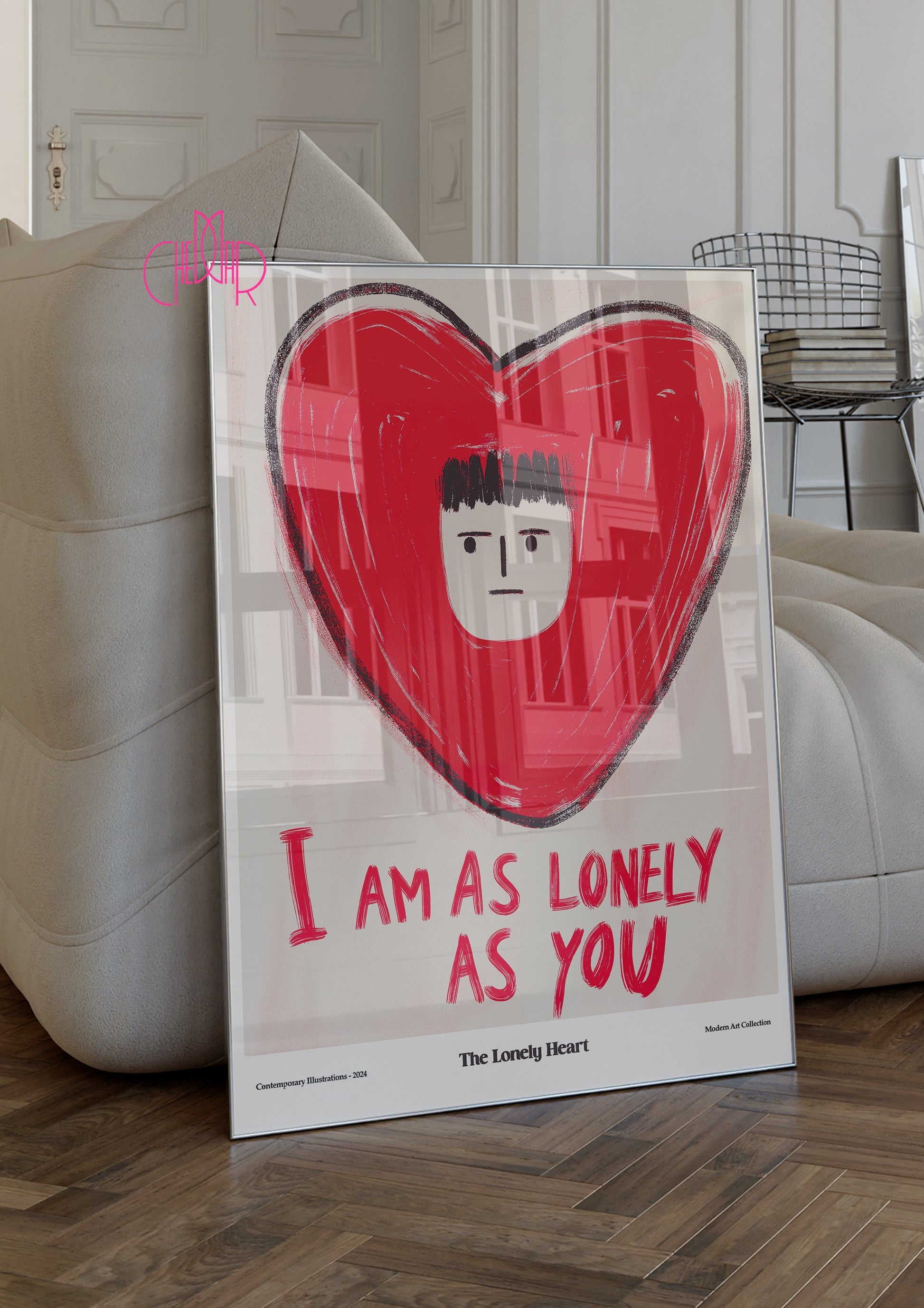 I Am As Lonely as You poster, modernism, contemporary art