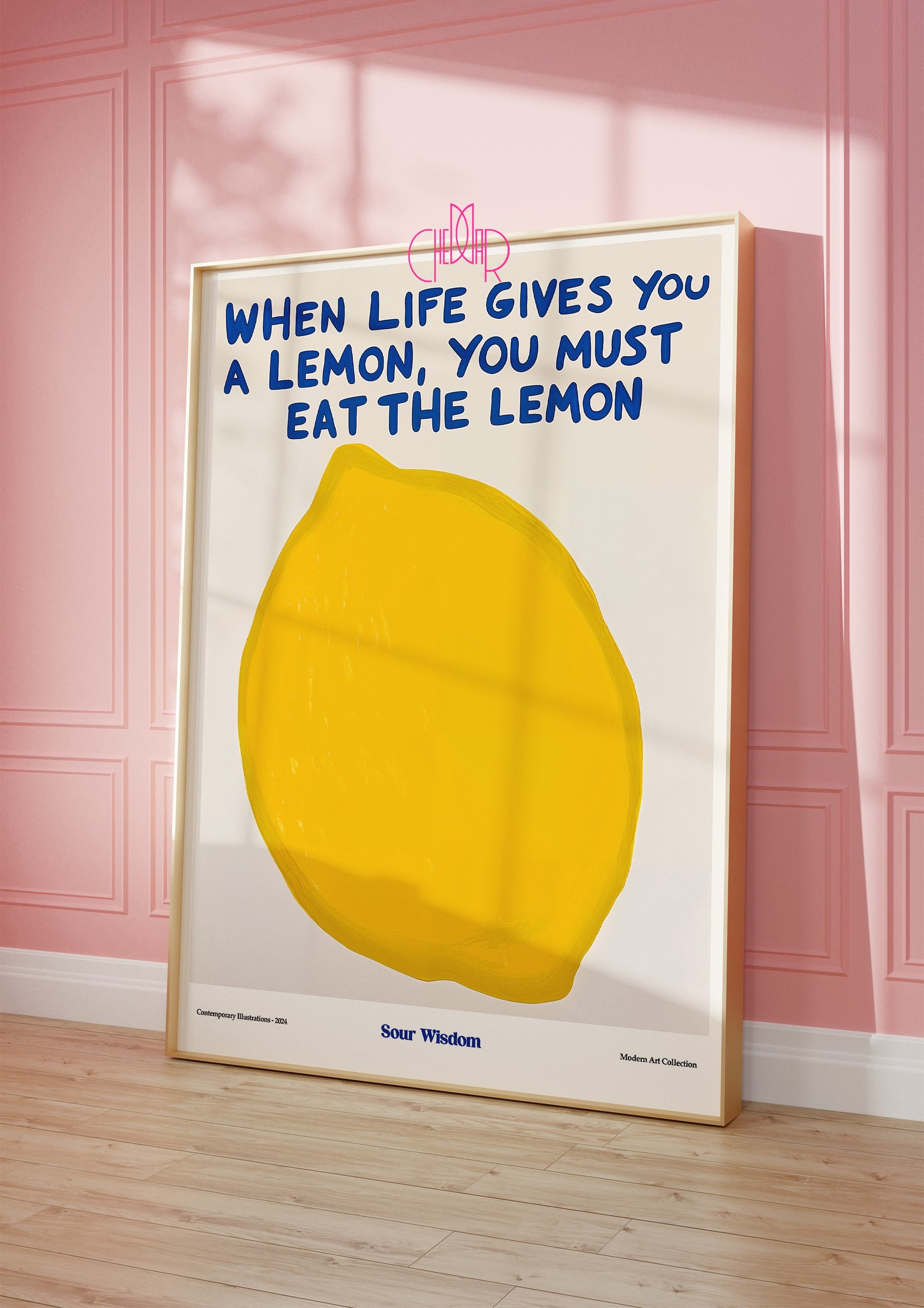 Eat a Lemon poster, bitter truth, modernism, contemporary times