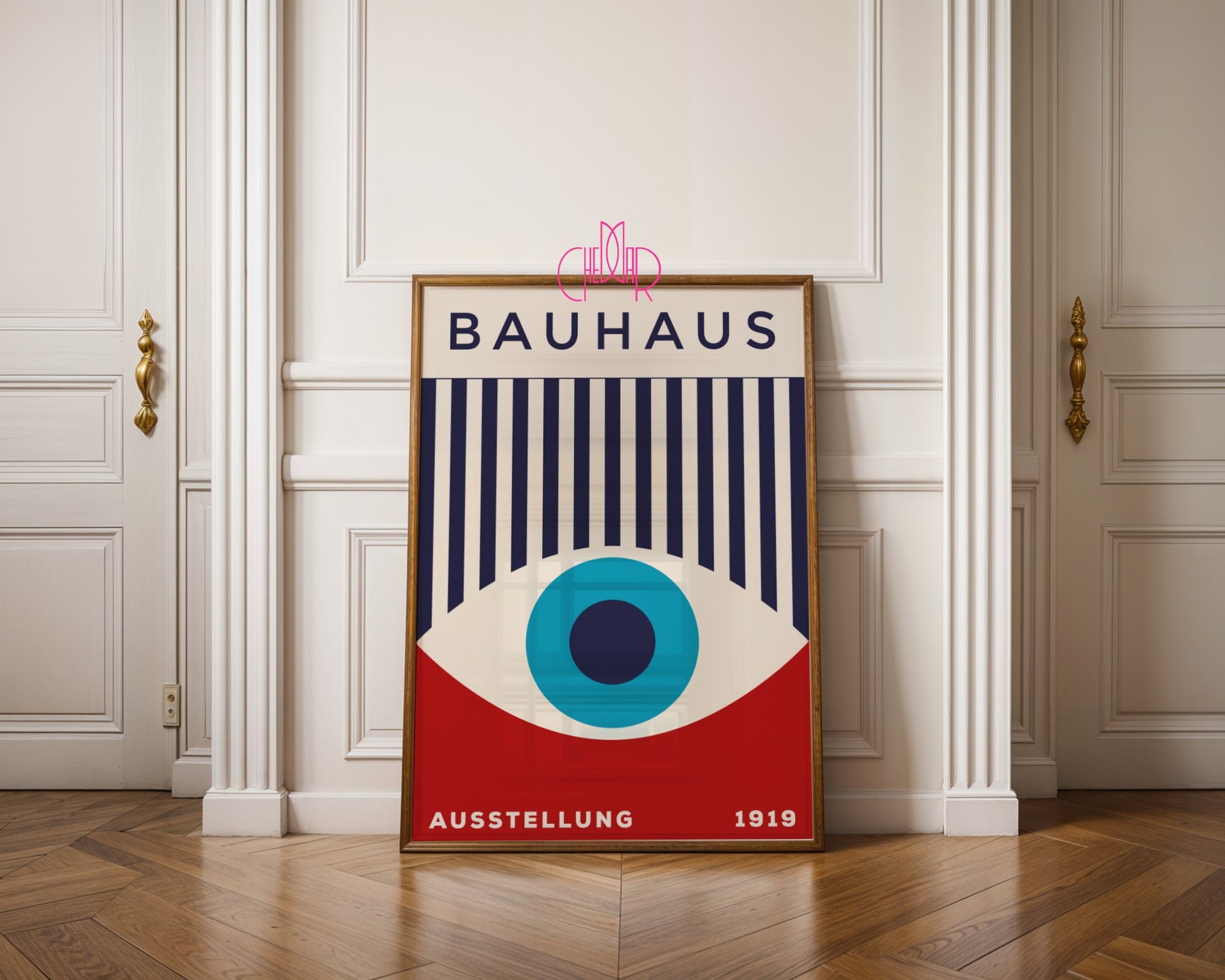 Bauhaus poster "Eye of the Prophet", retro, vintage