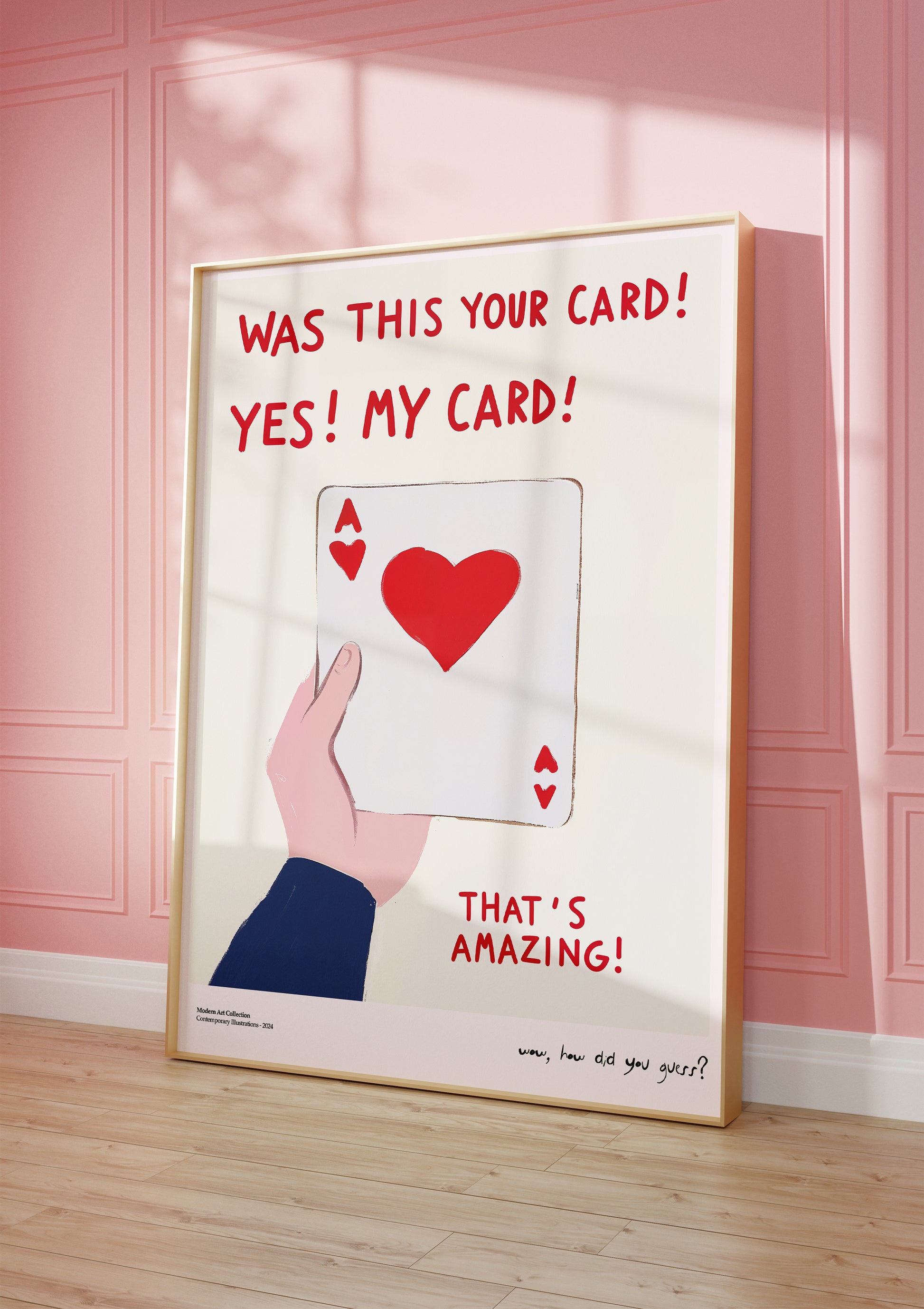 Amazing Card poster, Ace of Hearts, modernism, contemporary art