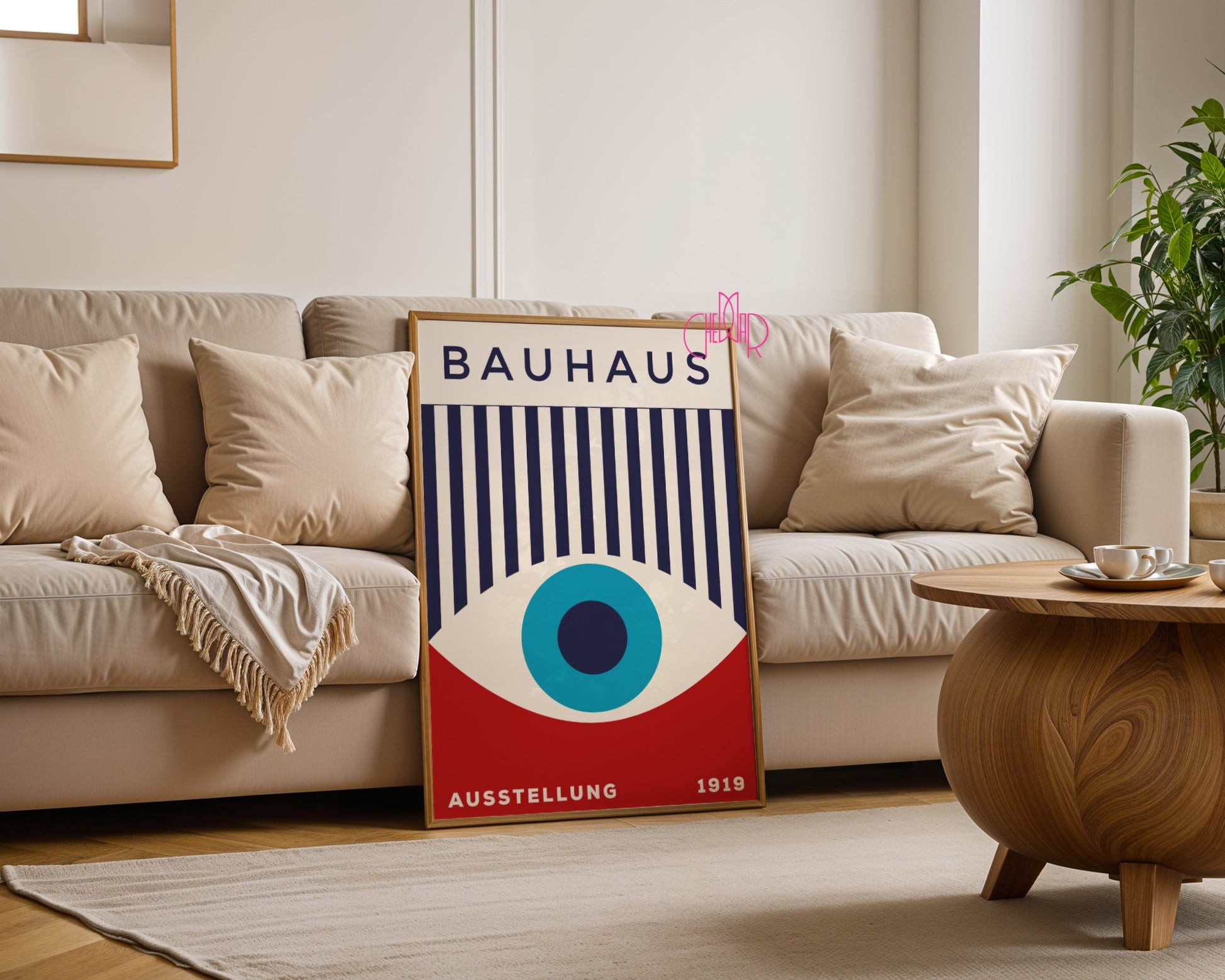 Bauhaus poster "Eye of the Prophet", retro, vintage