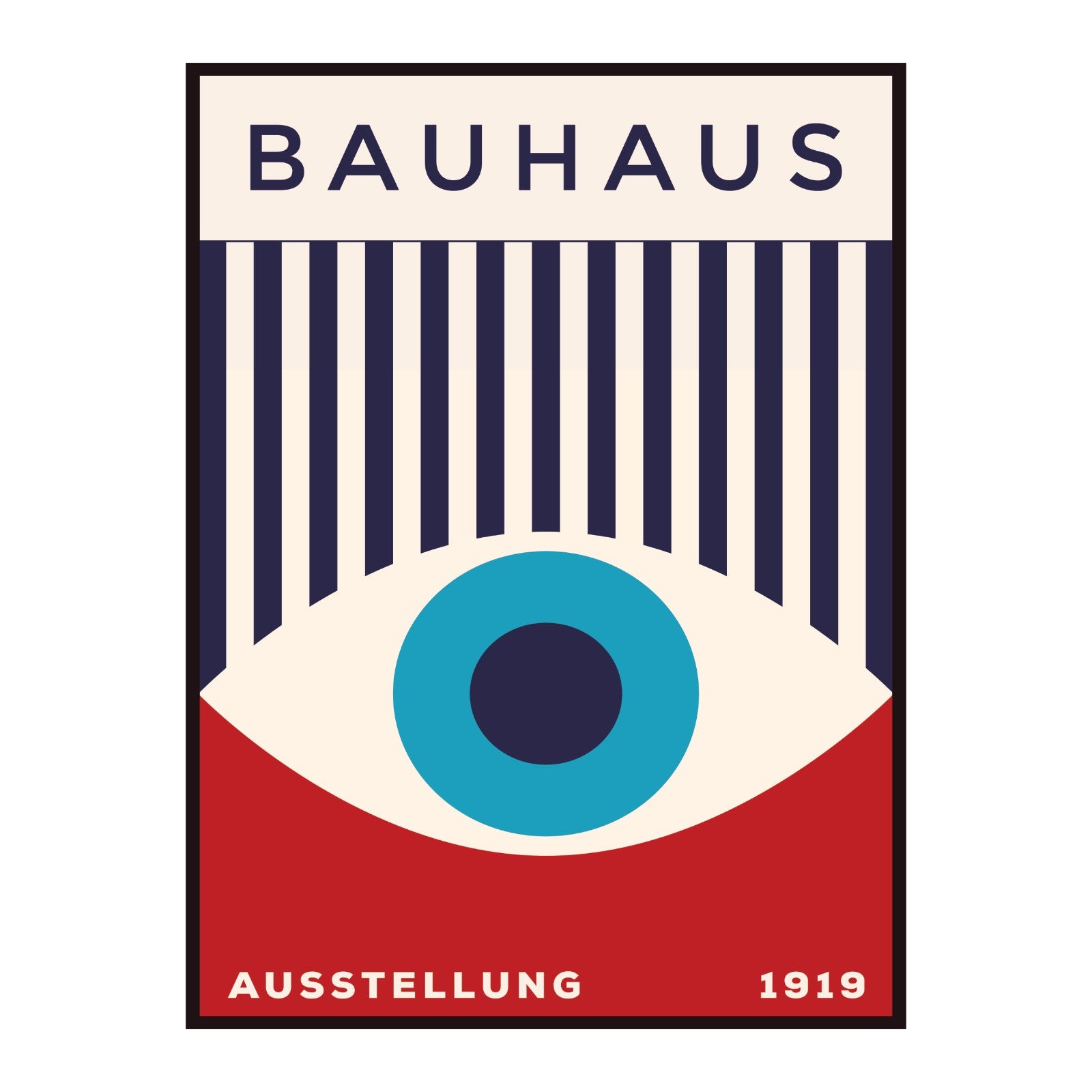Bauhaus poster "Eye of the Prophet", retro, vintage