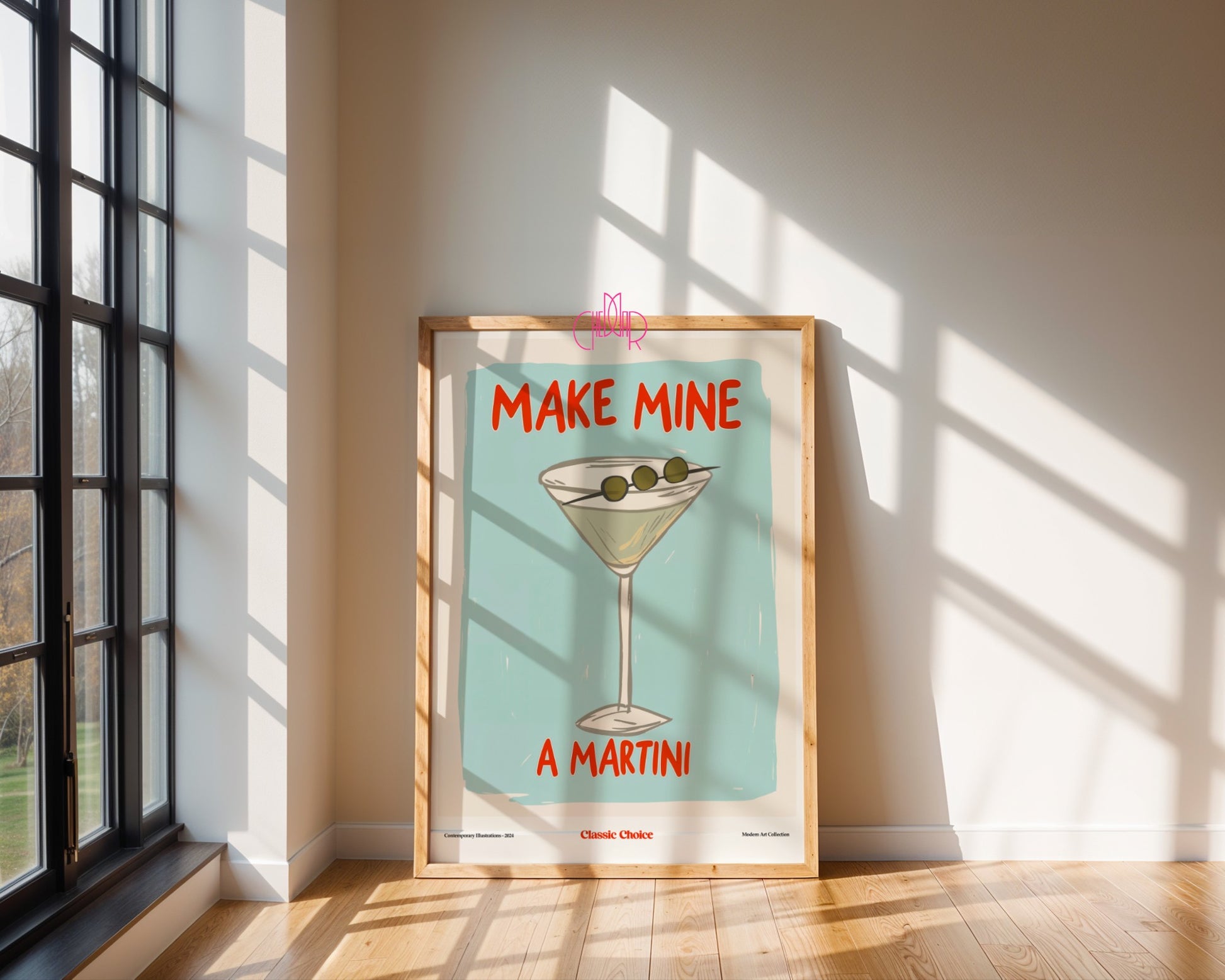 Make Mine A Martini Poster, Classic Choice, Modernism, Contemporary