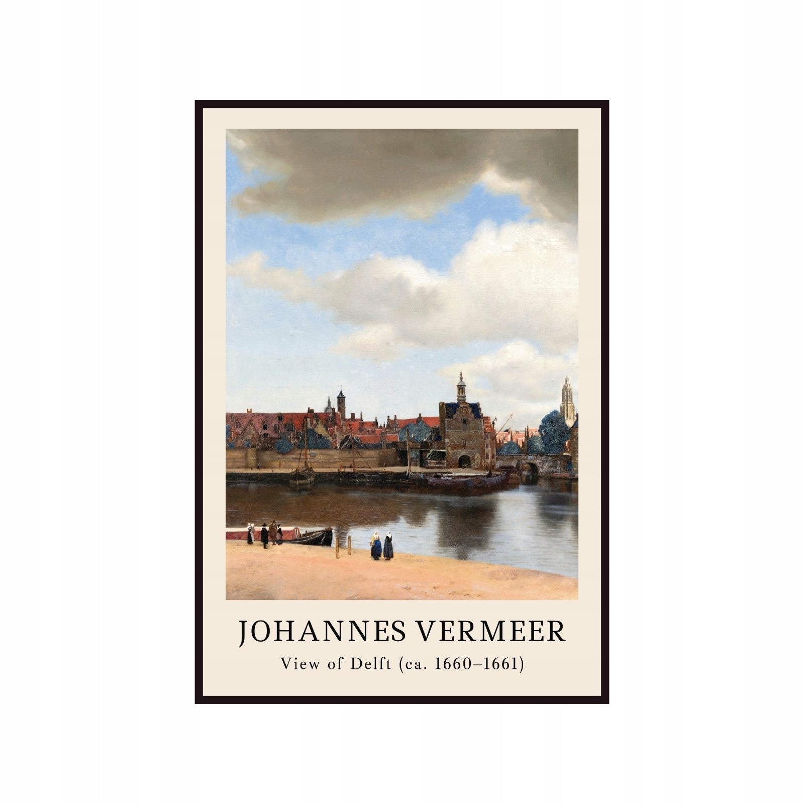 Poster Johannes Vermeer View of Delft, City, Bay, Vintage