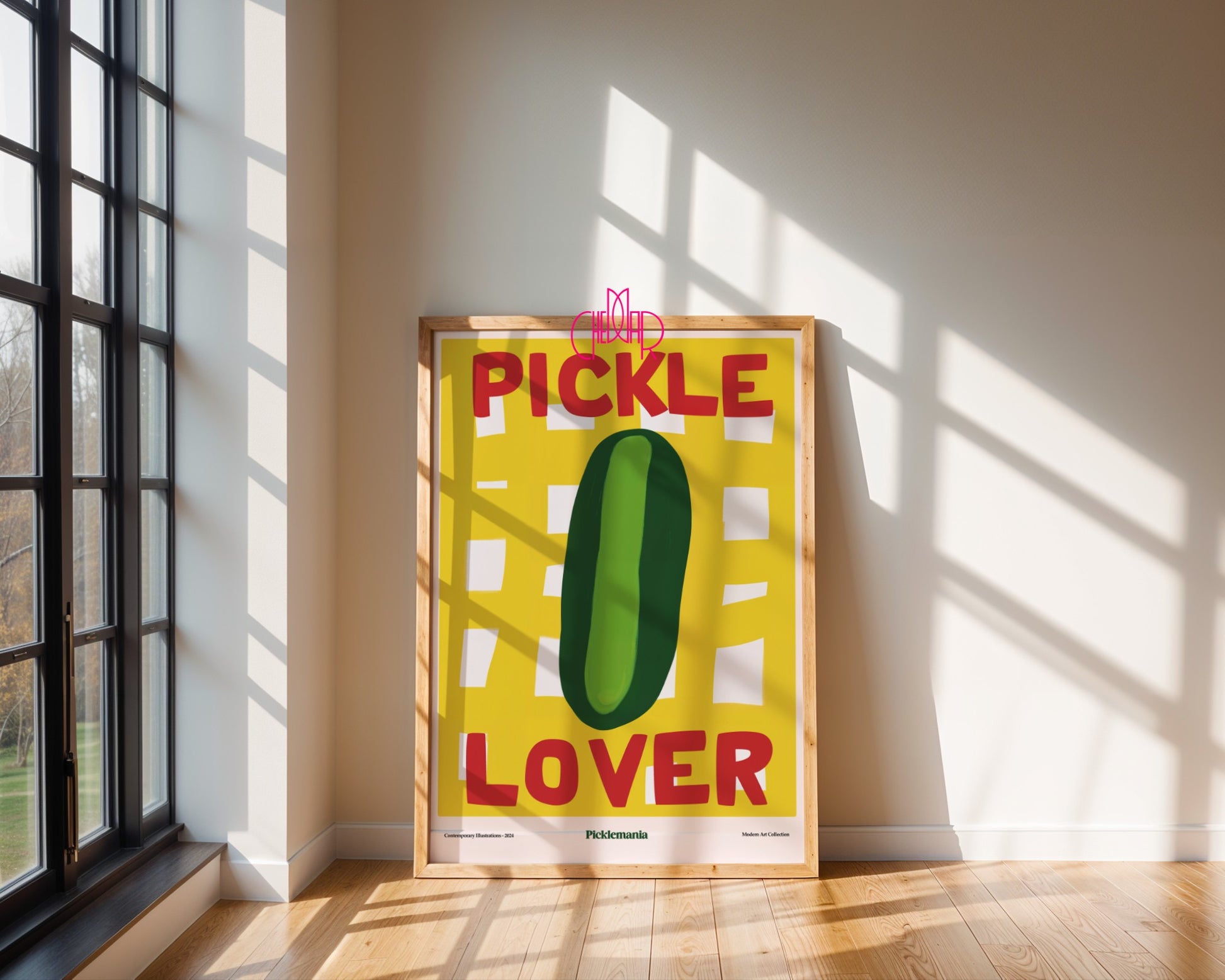 Pickle Lover poster, pickle lovers, modernism, contemporary art,