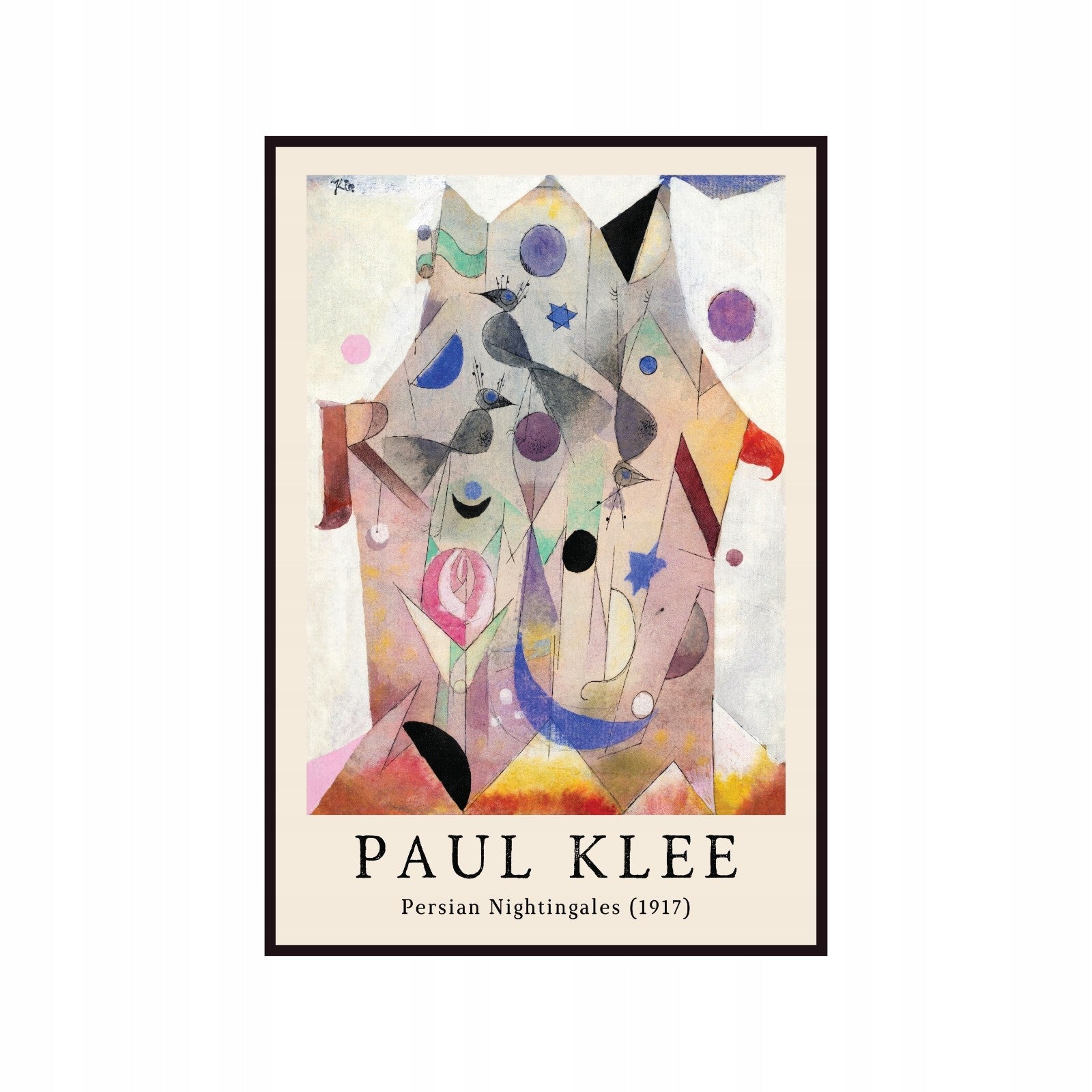 Poster Paul Klee Persian Nightingales cubism, abstraction