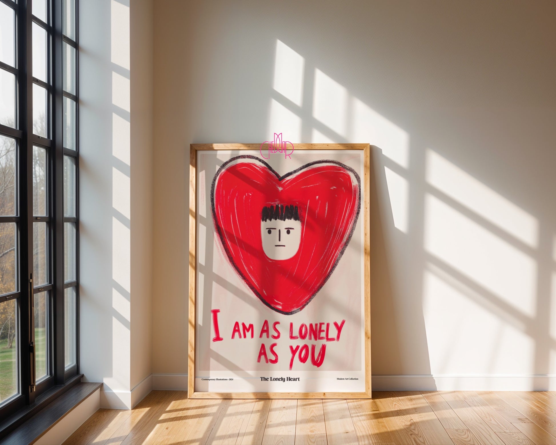 I Am As Lonely as You poster, modernism, contemporary art