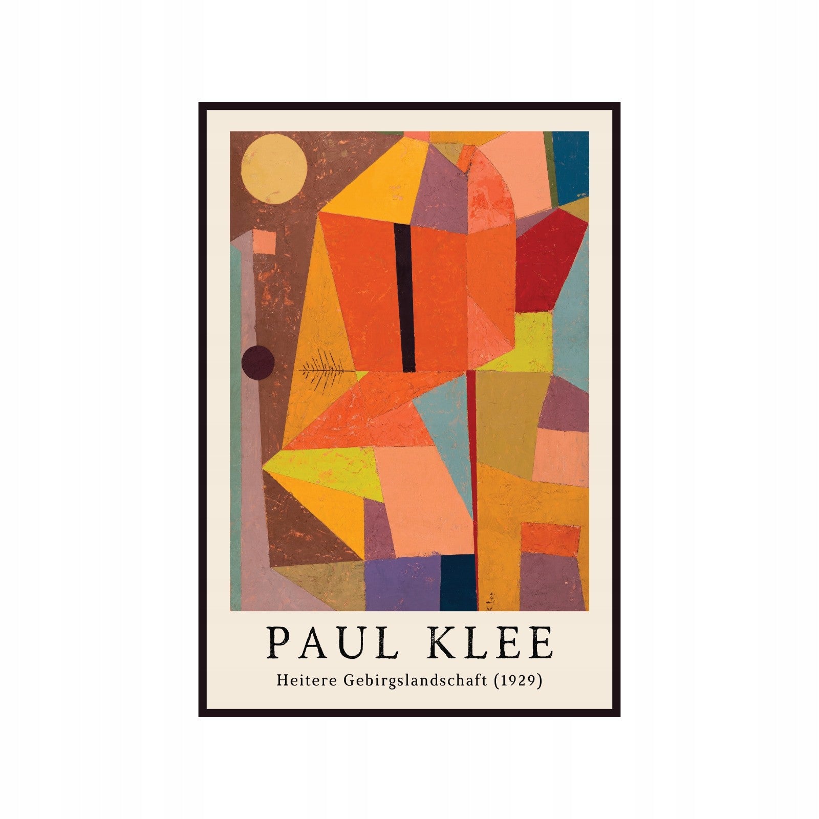 Poster Paul Klee Heitere Gebirgslandschaft 1929, cubism, abstraction