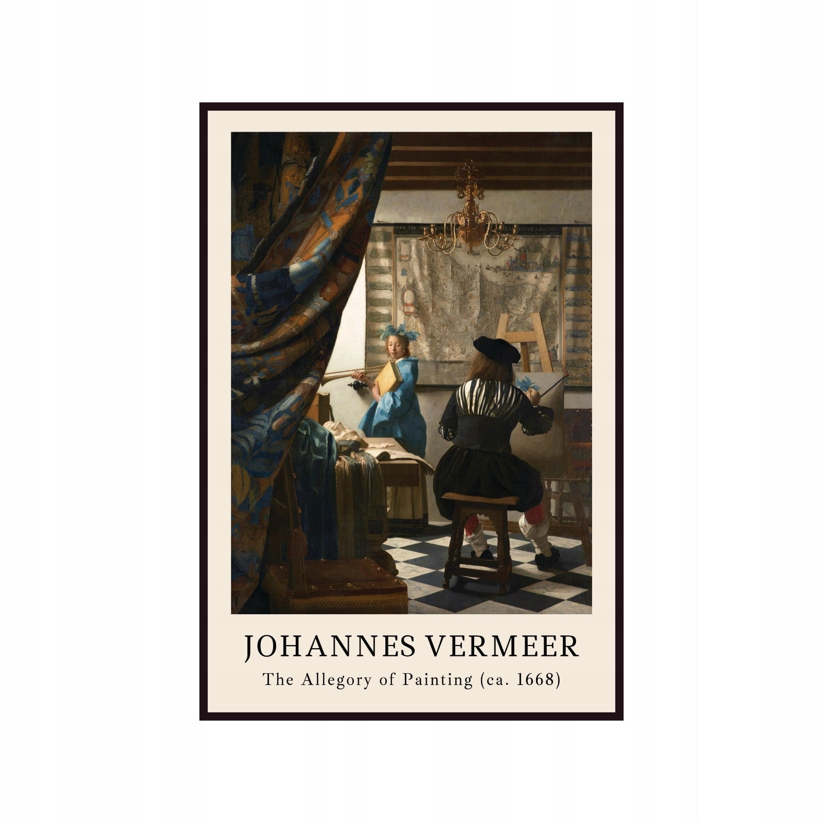 Poster Johannes Vermeer Allegory of Painting, Art, Painting Vintage 