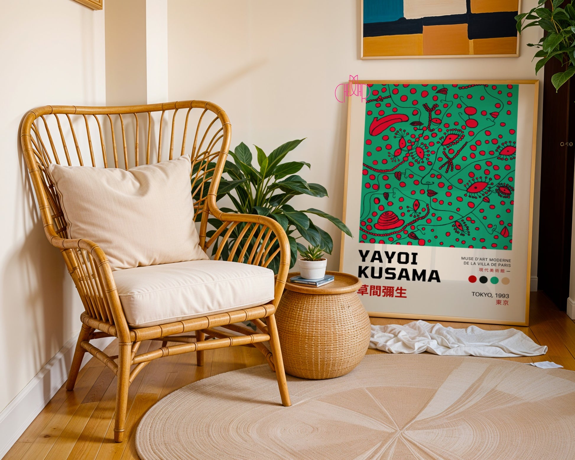 Yayoi Kusama poster, Woman with Green Eyes, Japan, Tokyo