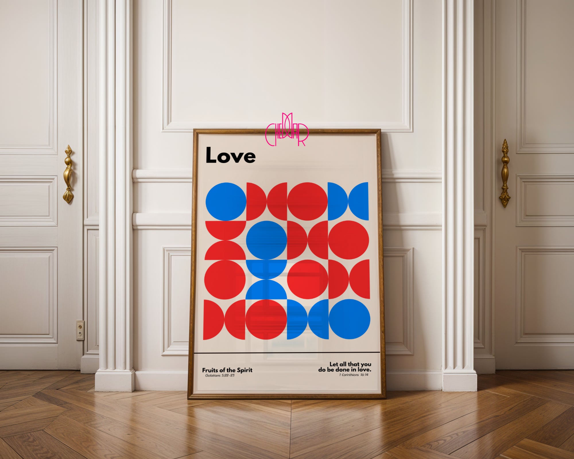 Poster from the Bauhaus series - Gifts of the Holy Spirit - love