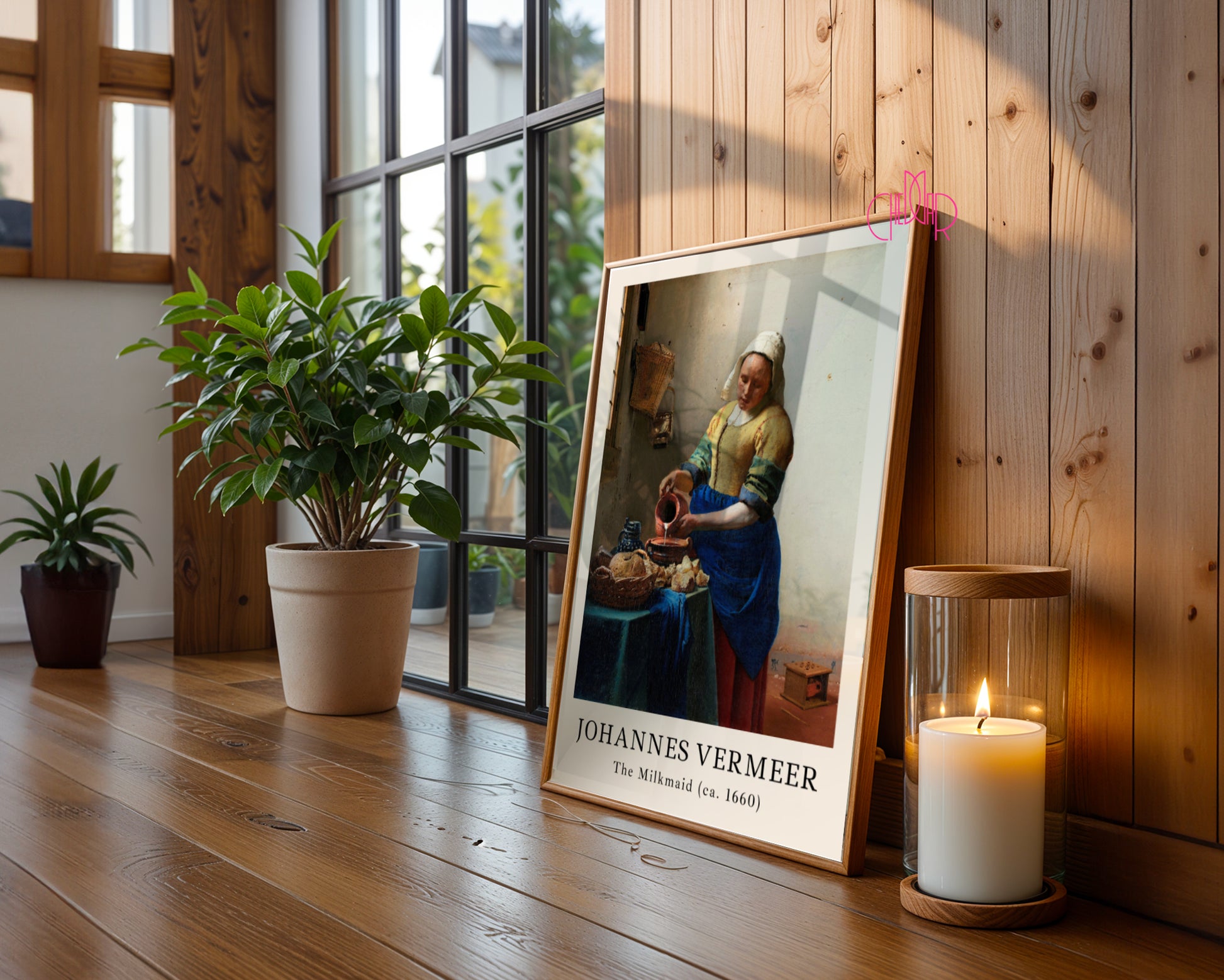 Johannes Vermmeer The Milk Made poster classic art, Vintage