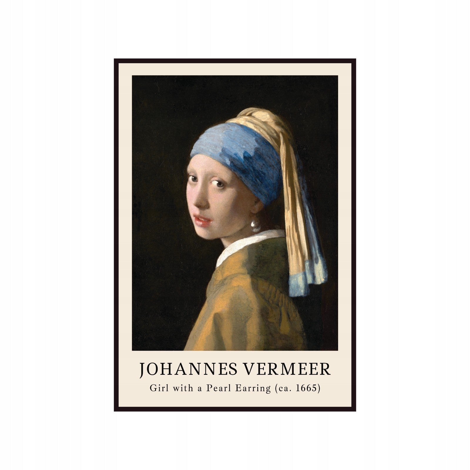 Johannes Vermeer Girl with Pearl Earrings poster, classic, vintage