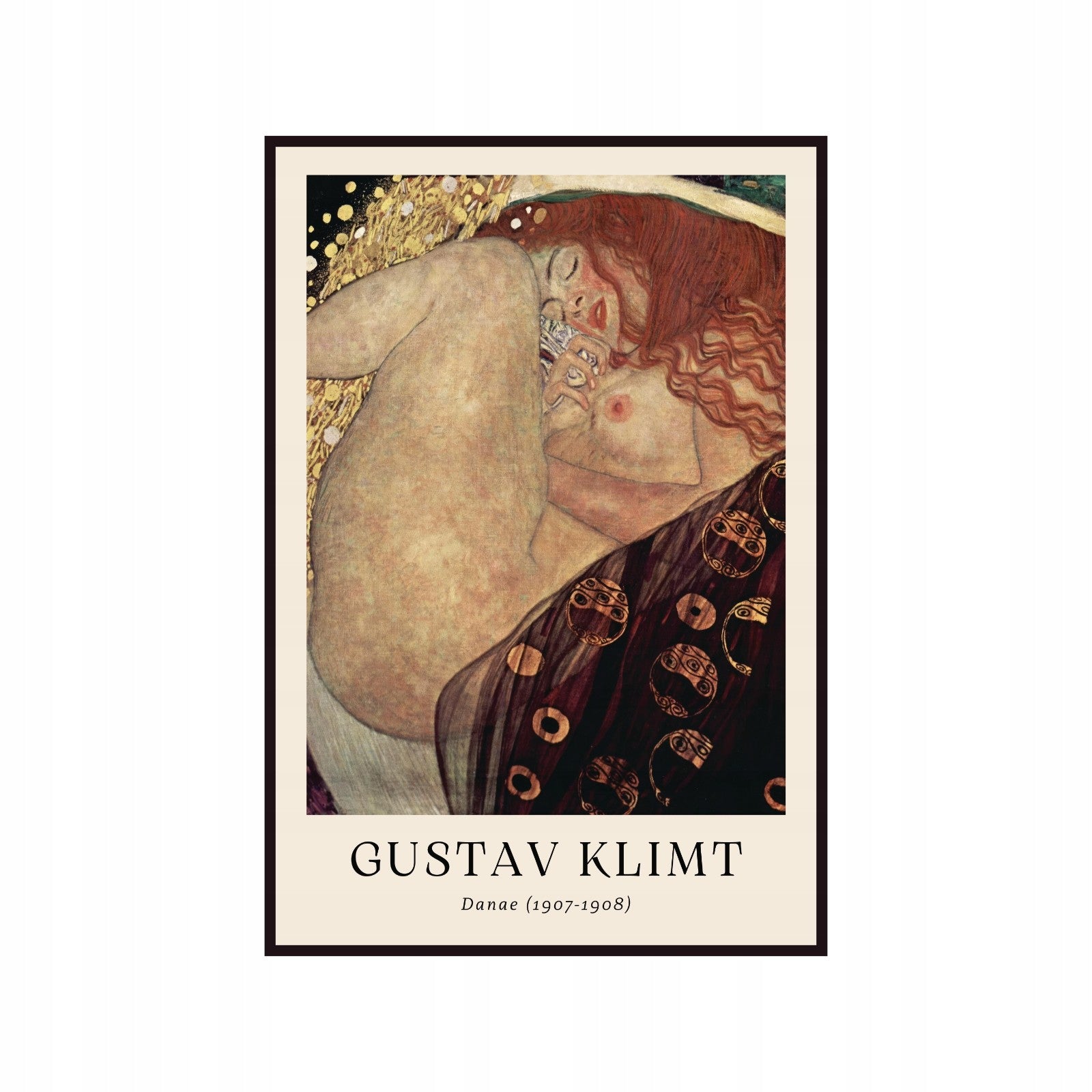 Gustav Klimt Danae poster, contemporary art, art nouveau
