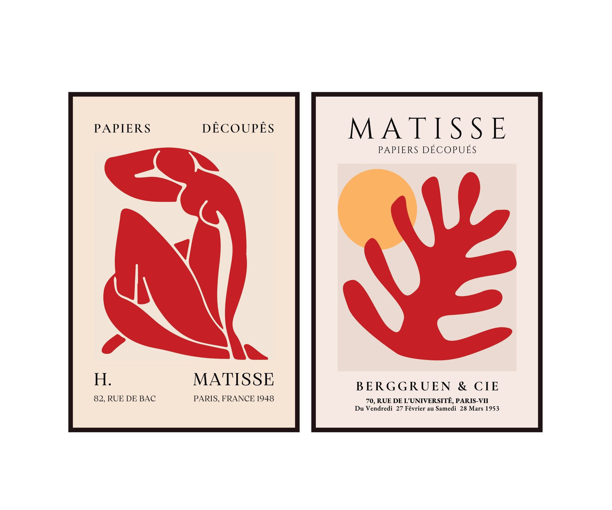 Henri Matisse Paper Clippings poster set, Paris, France