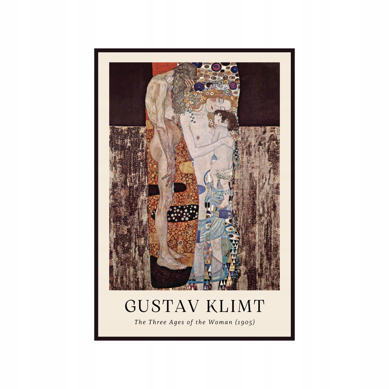 Poster Gustav Klimt three generations of women, contemporary art