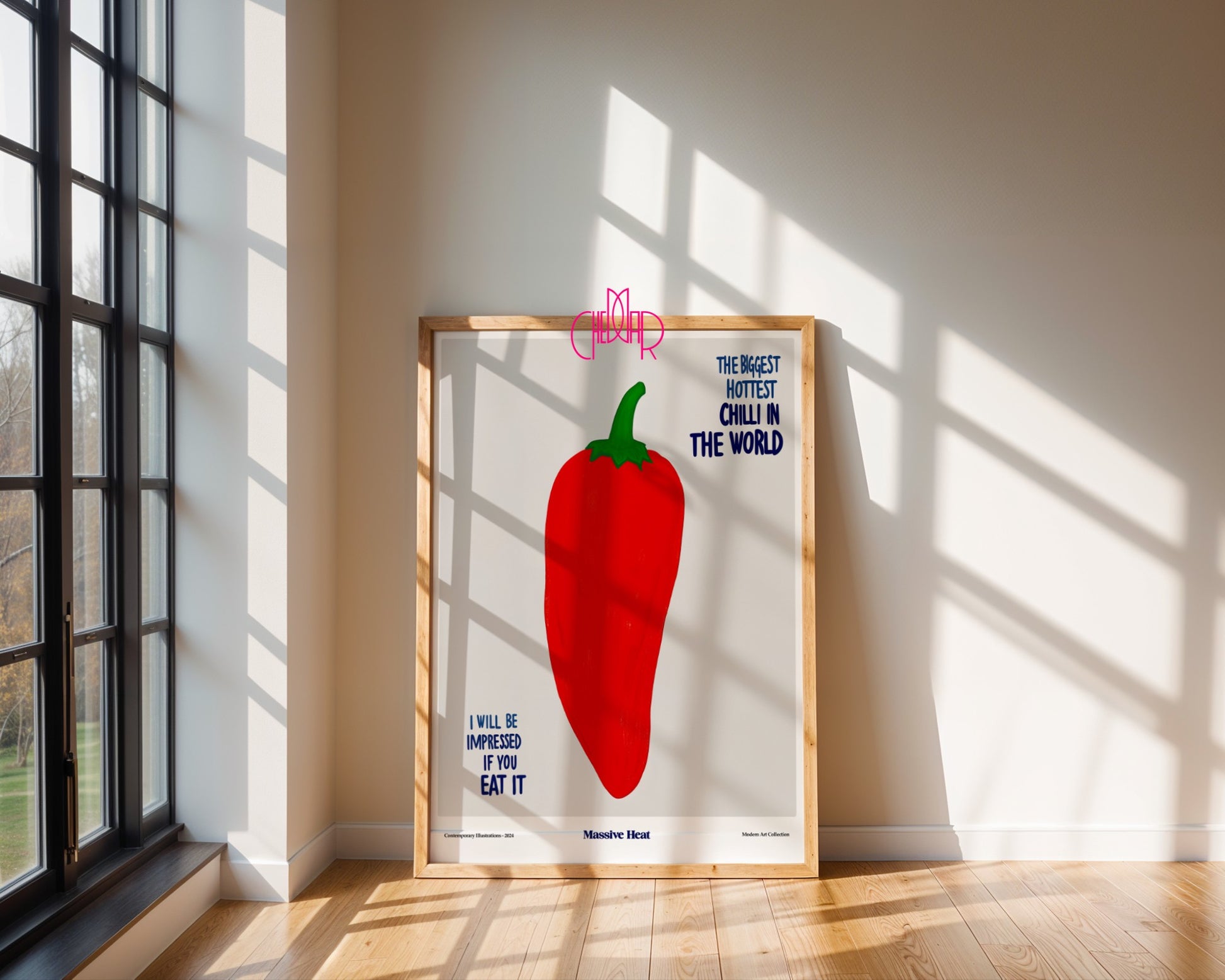 The Biggest Hottest Chilli in the World poster, modernism