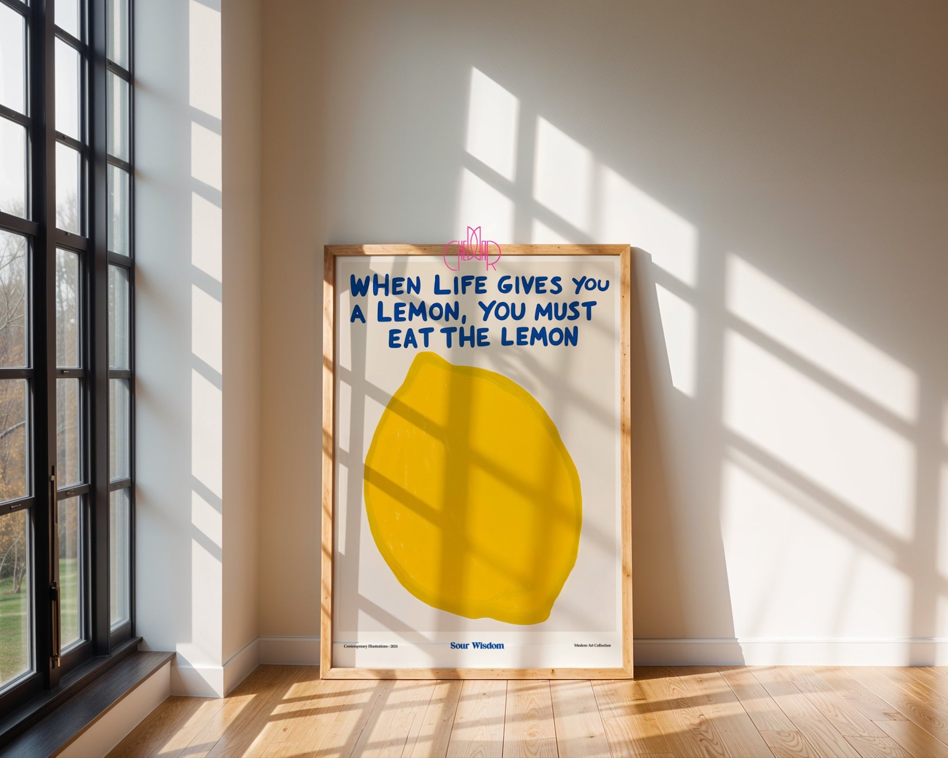 Eat a Lemon poster, bitter truth, modernism, contemporary times