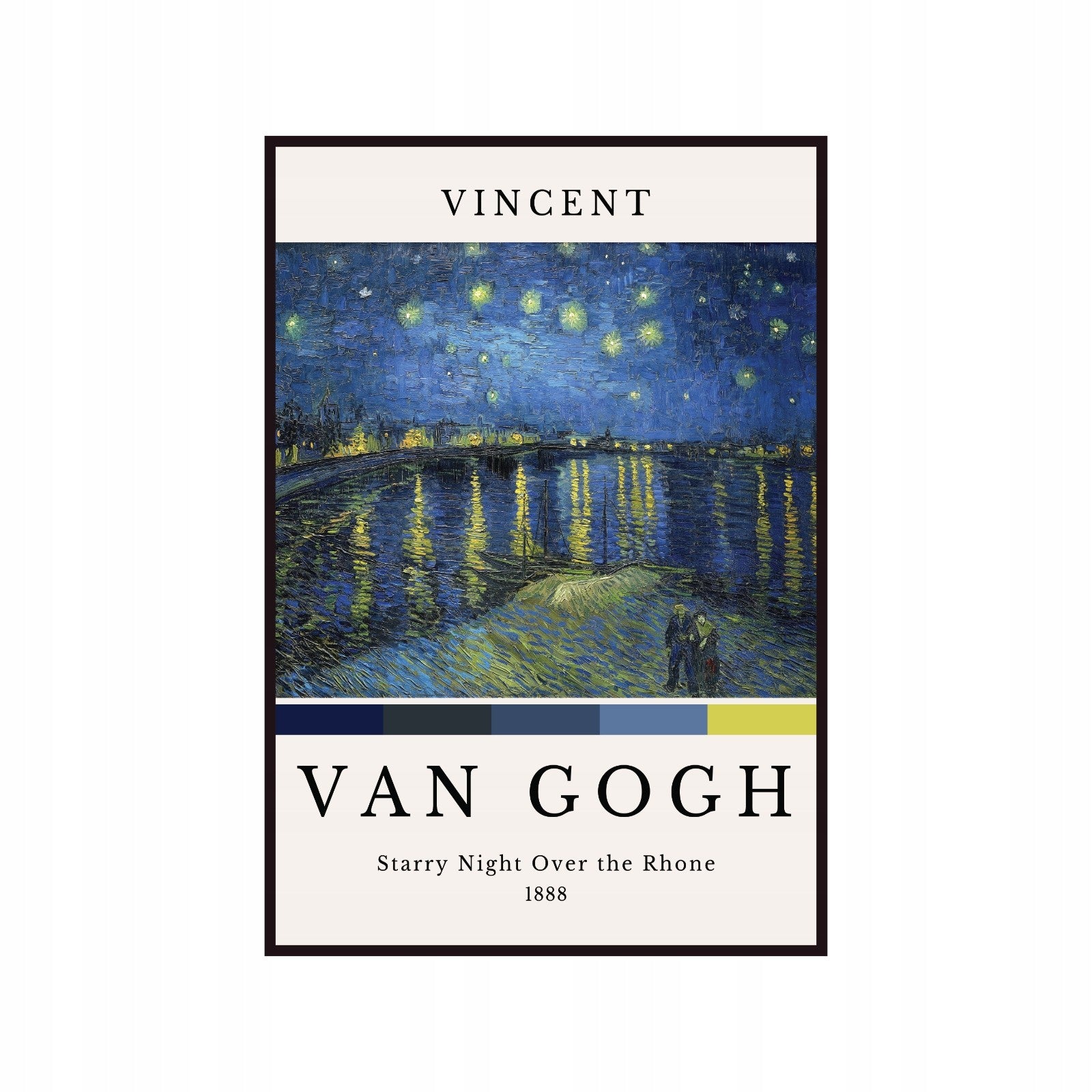 Poster Vincent Van Gogh Starry Night over the Rhone 1888, Art,