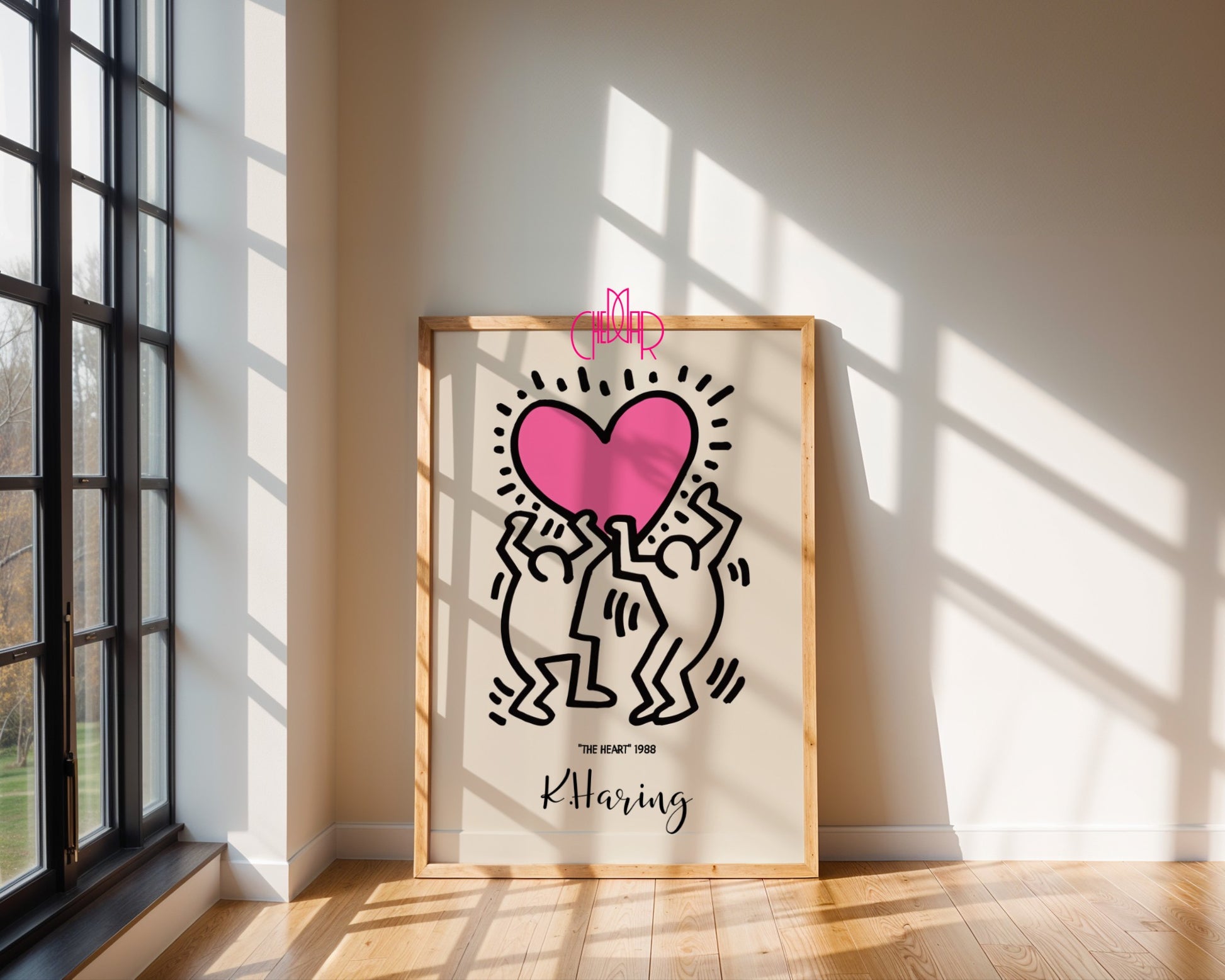 Keith Haring The Heart poster, heart 1988, street art, pop art 