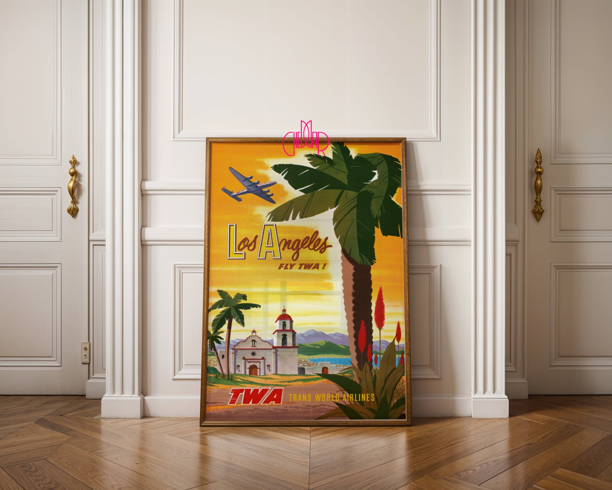 Poster Los Angeles – Fly TWA, Vintage, Retro, USA