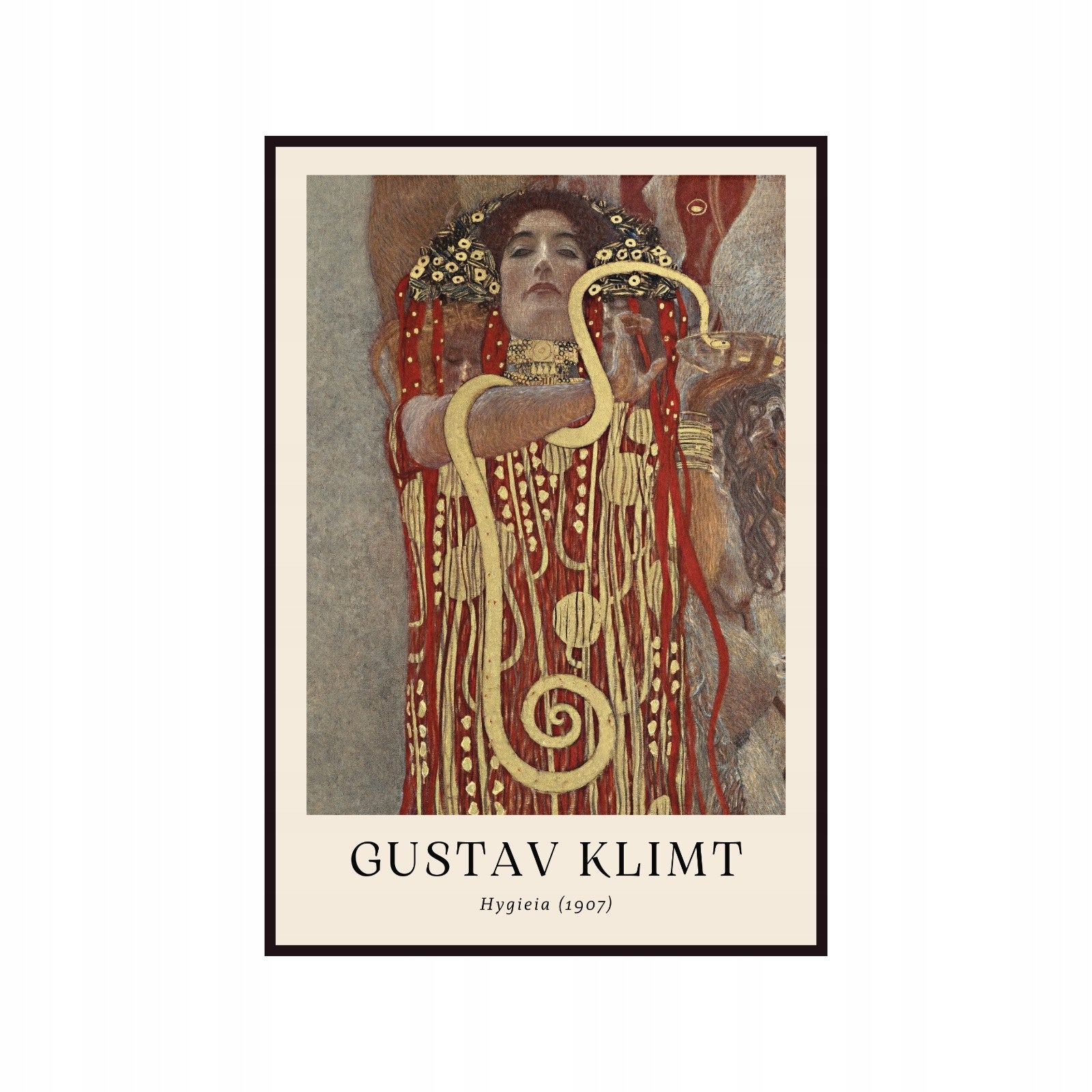 Gustav Klimt Hygieia poster, contemporary art, art nouveau