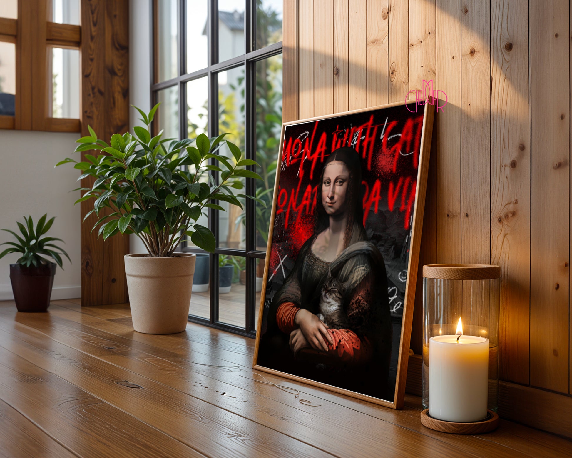 Avant-Garde Poster "Mona Lisa", contemporary art, avant-garde art