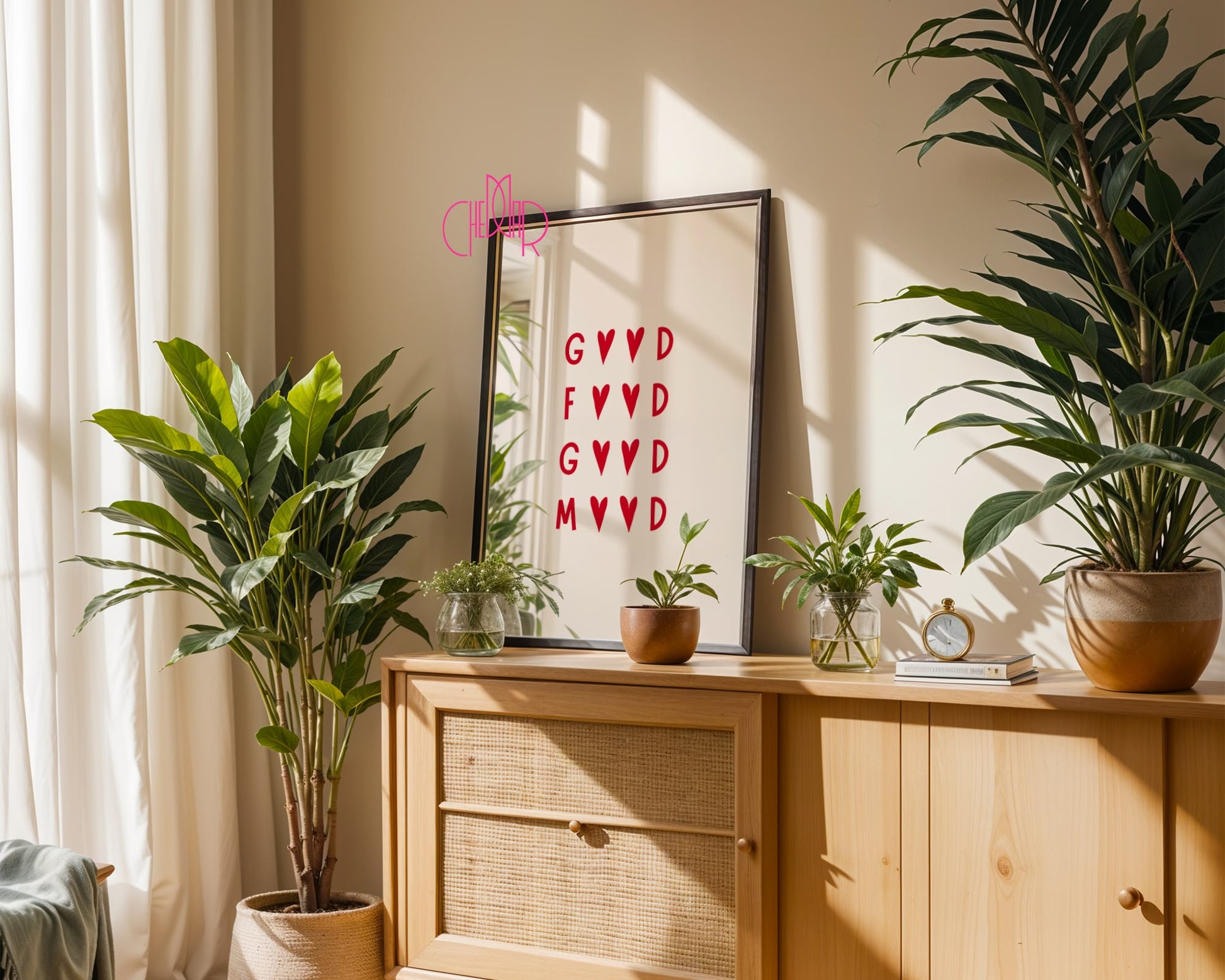 Good Food Good Mood – Typographic Hearts