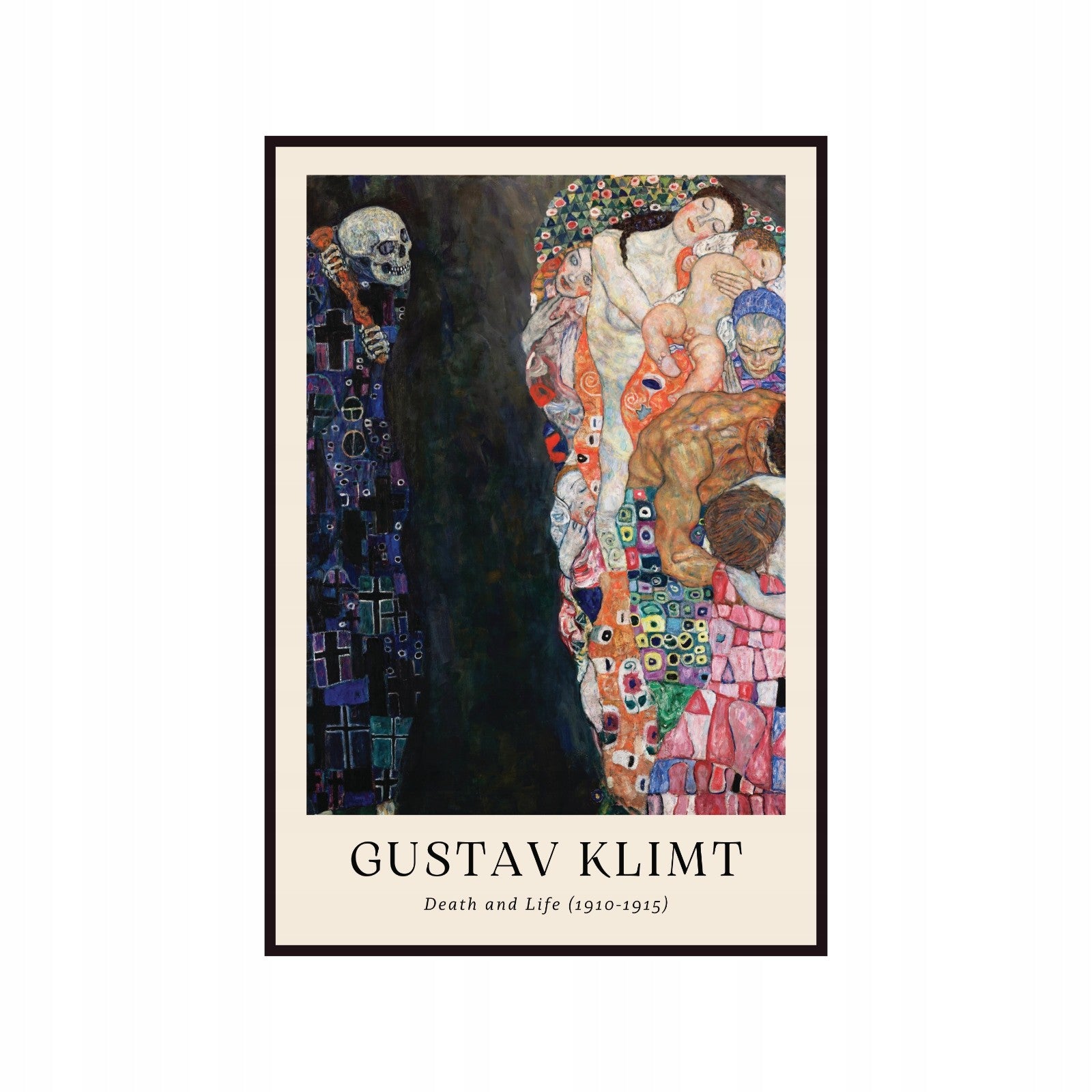 Poster Gustav Klimt Death and Life, Contemporary Art