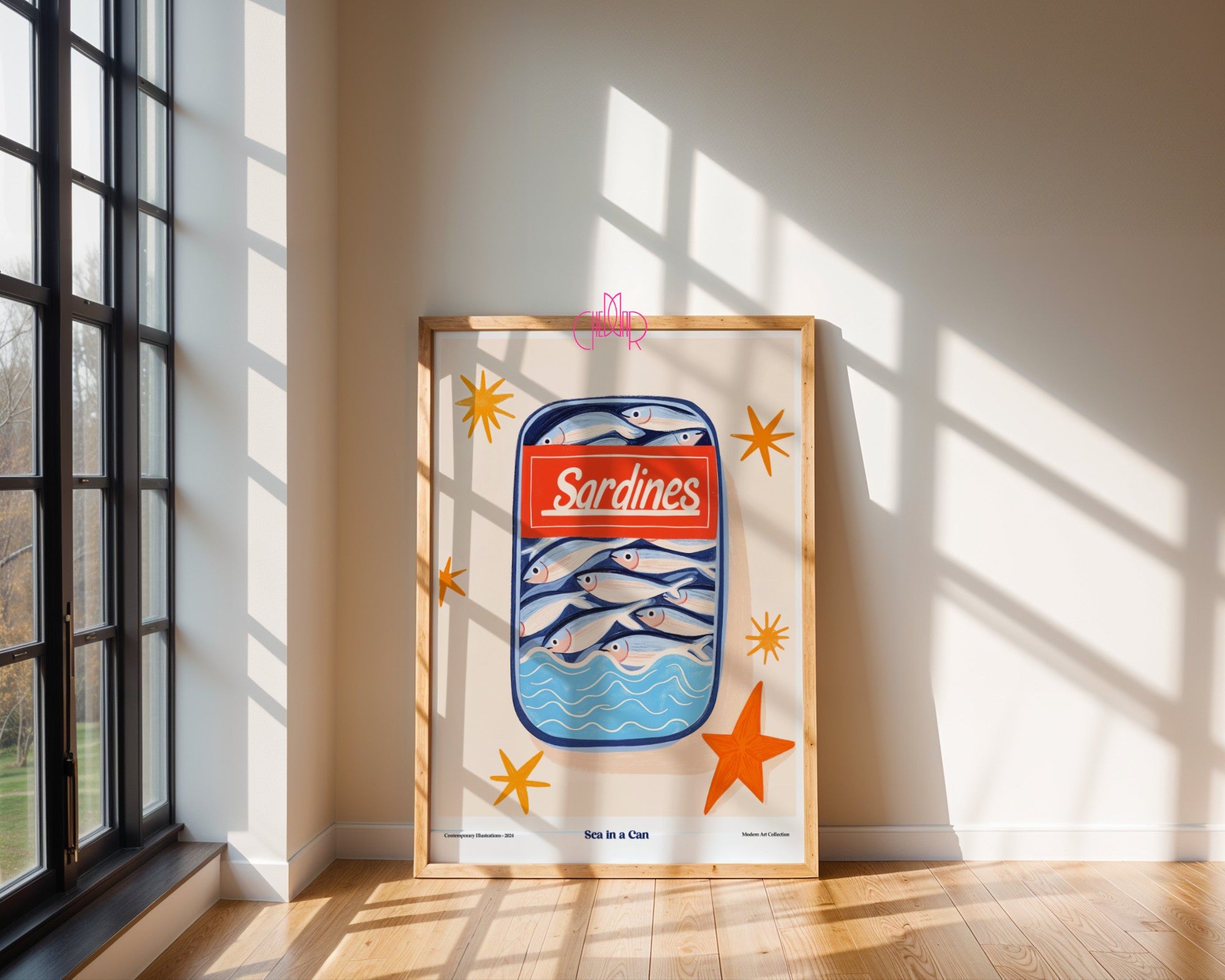 Sardines - the sea in a can poster, modernism, contemporary art