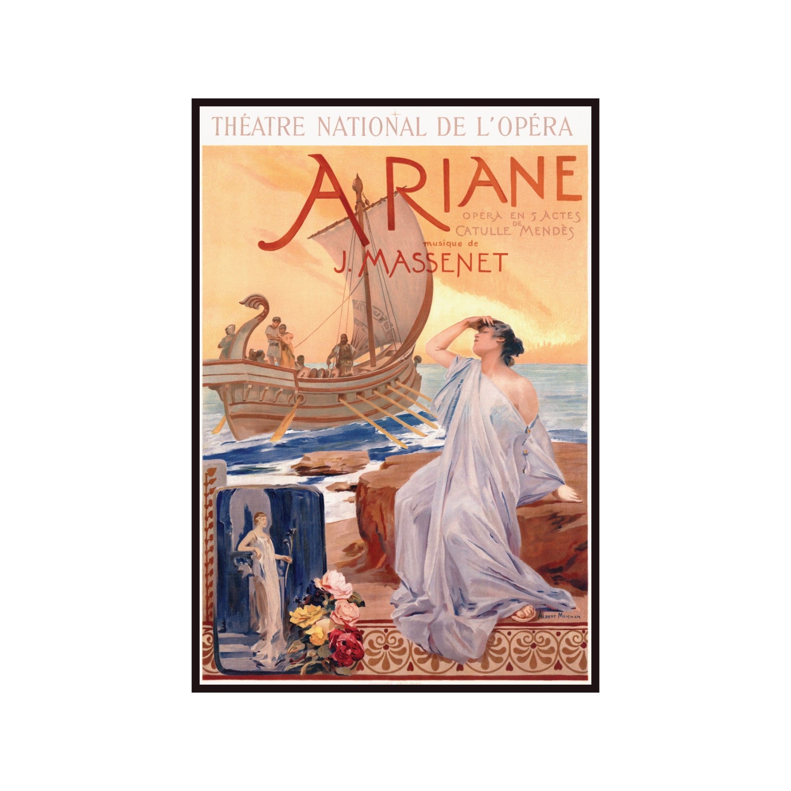 Art Nouveau poster – Ariane – Théâtre National de l'Opéra, 1865