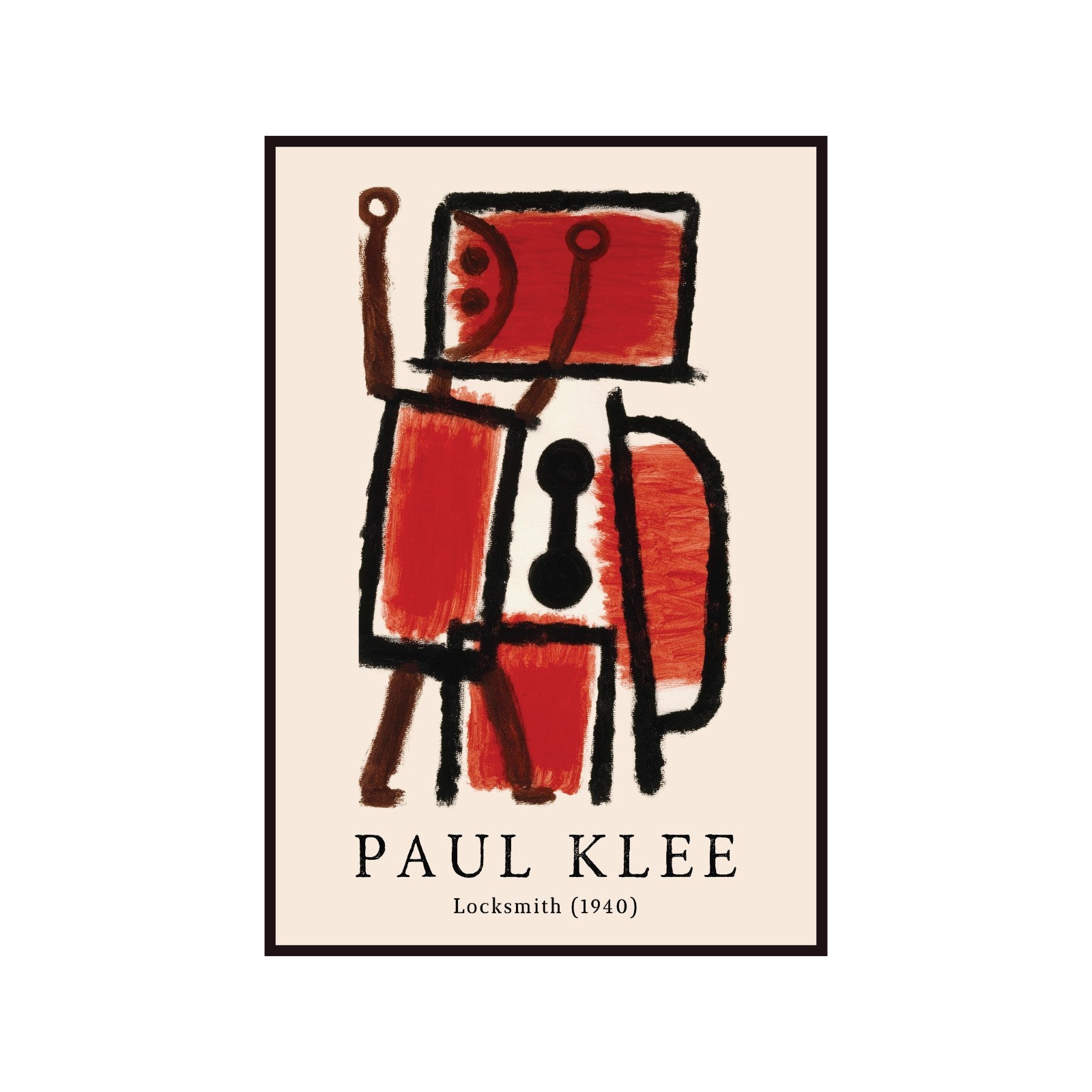Paul Klee Locksmith poster 1940, abstract
