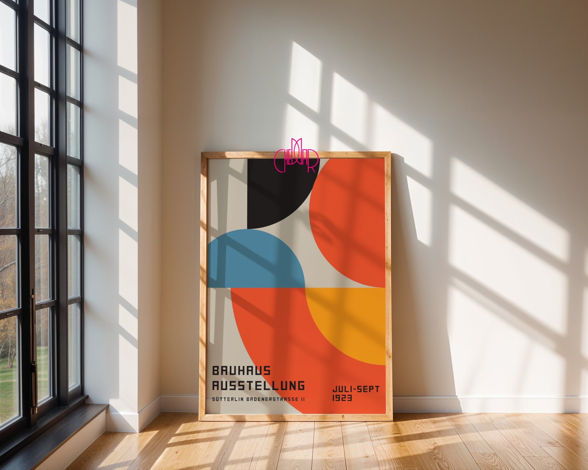 Bauhaus Poster 1923, Abstract, Vintage, Retro, Wall Decoration 
