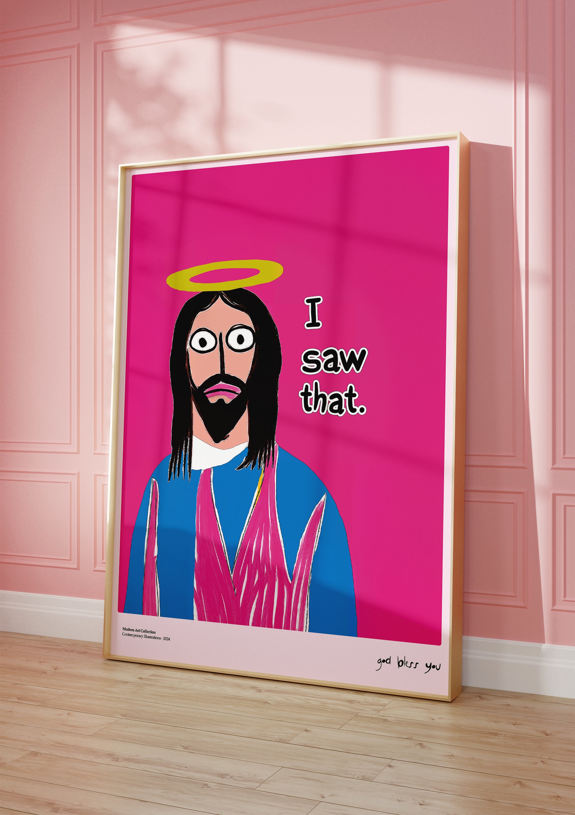 I Saw That poster, Jesus Art, modernism, contemporary art