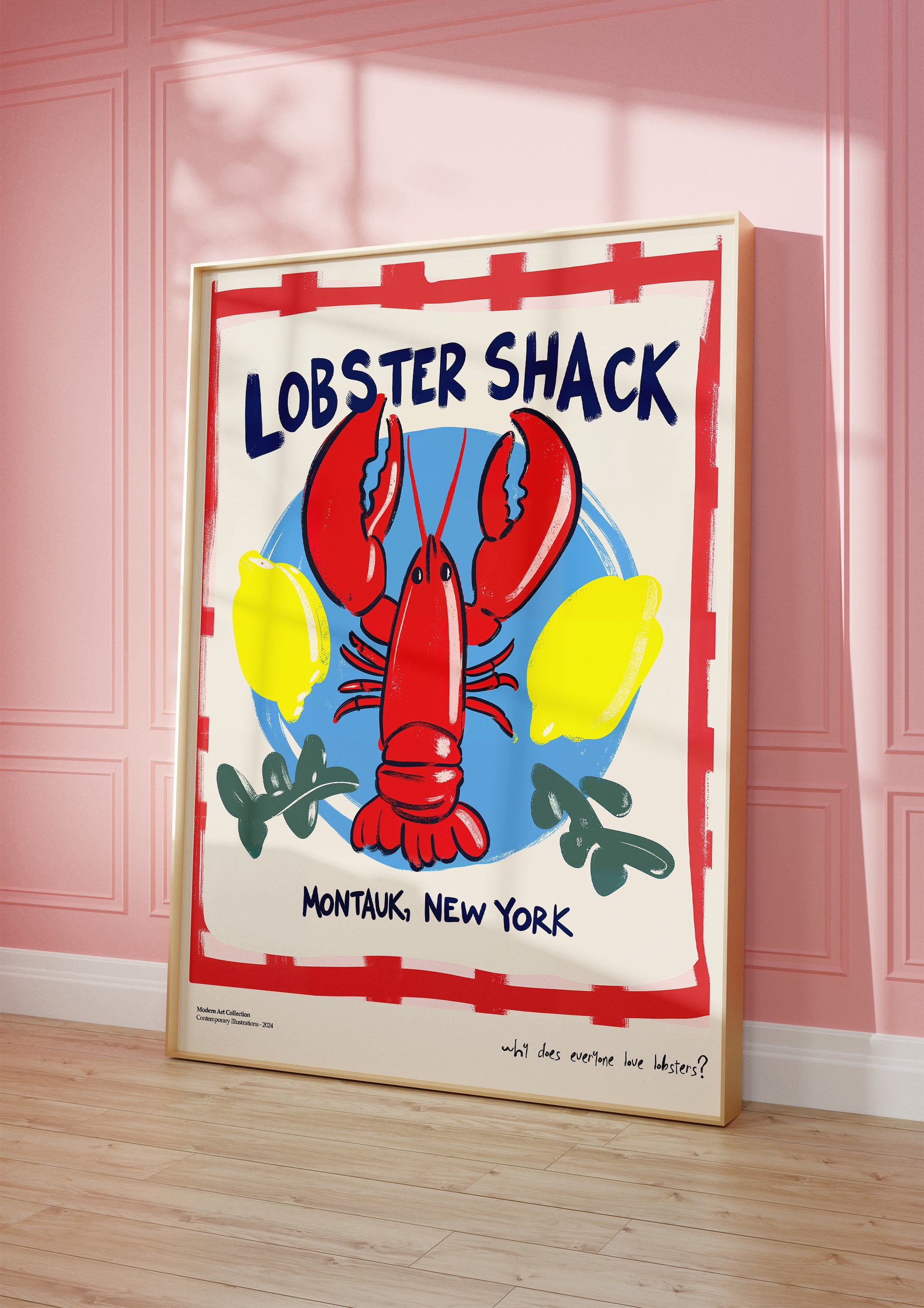 "Lobster Shack" Poster - Bring the Montauk vibe right into your kitchen!