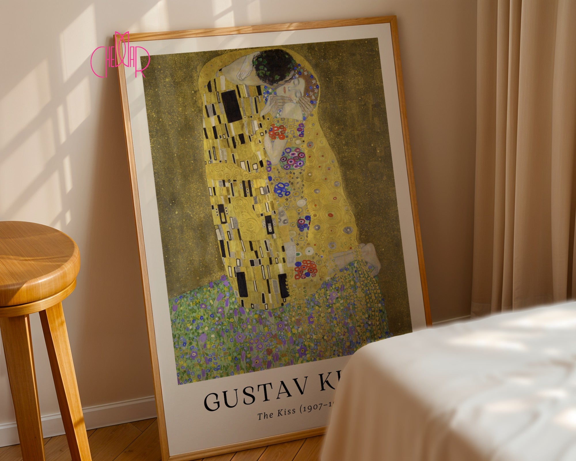 Poster Poster Gustav Klimt The Kiss, kiss, painting, gold