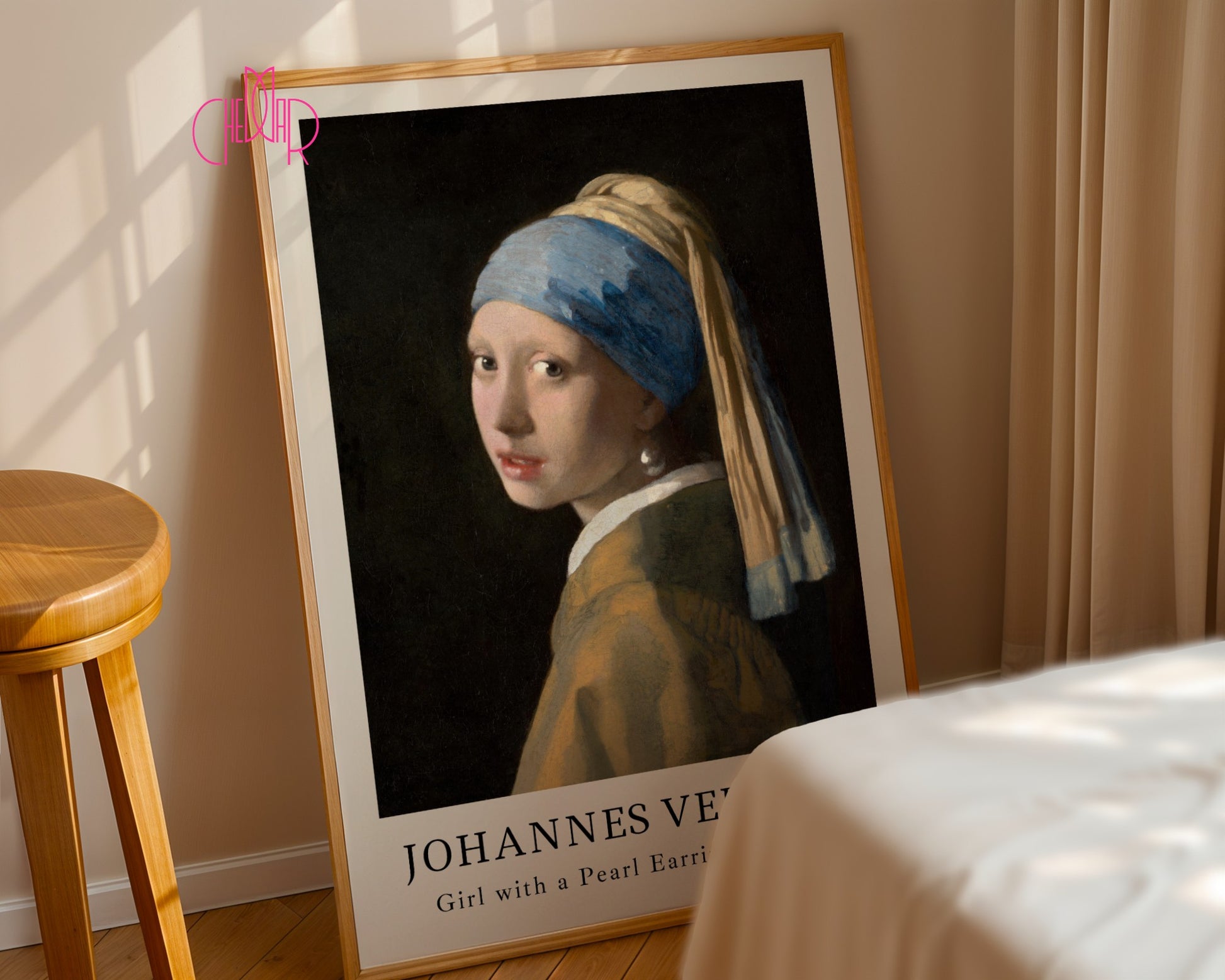 Johannes Vermeer Girl with Pearl Earrings poster, classic, vintage