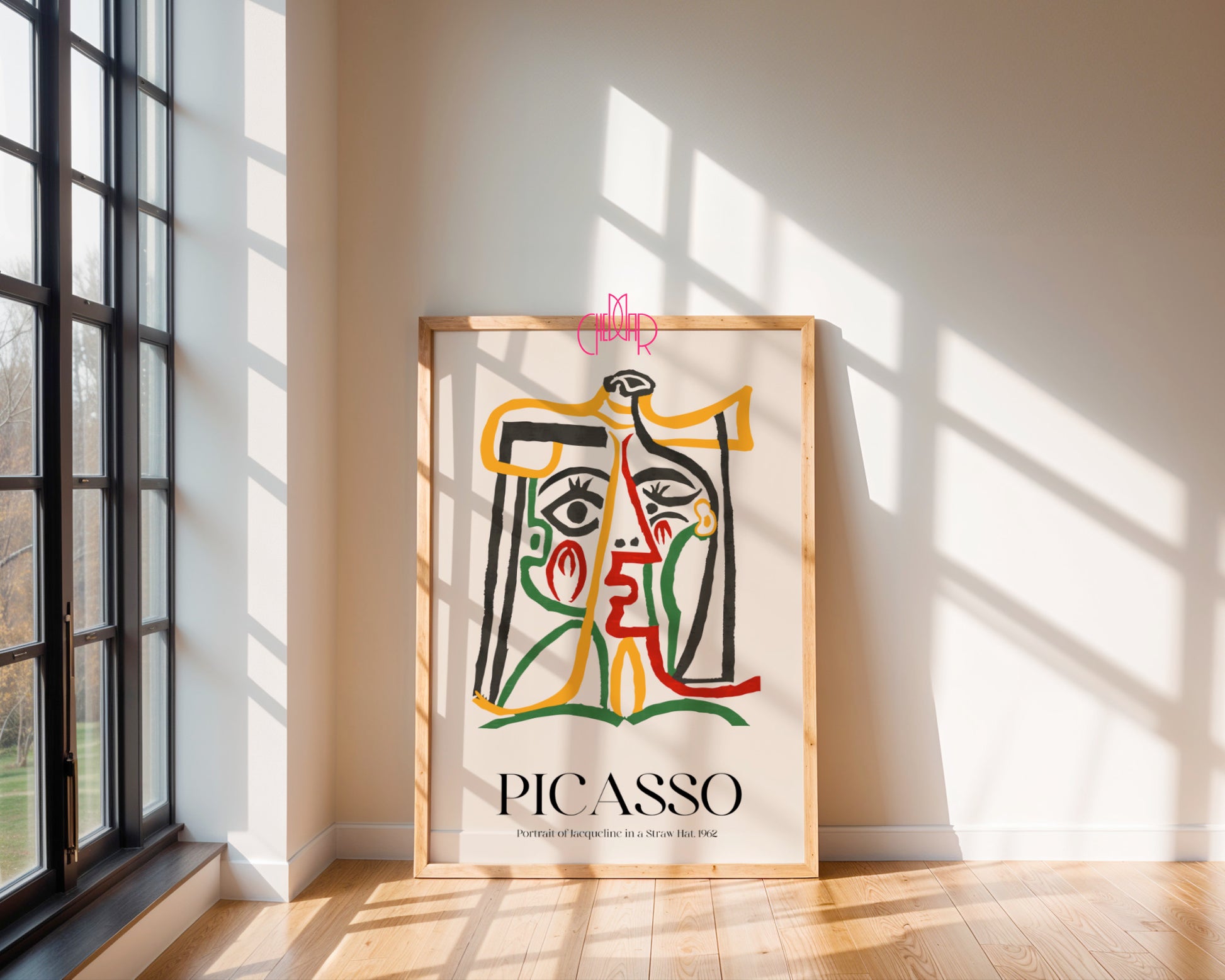 Picasso – Portrait of Jacqueline in a Straw Hat (1962) | Fauve Gallery Poster