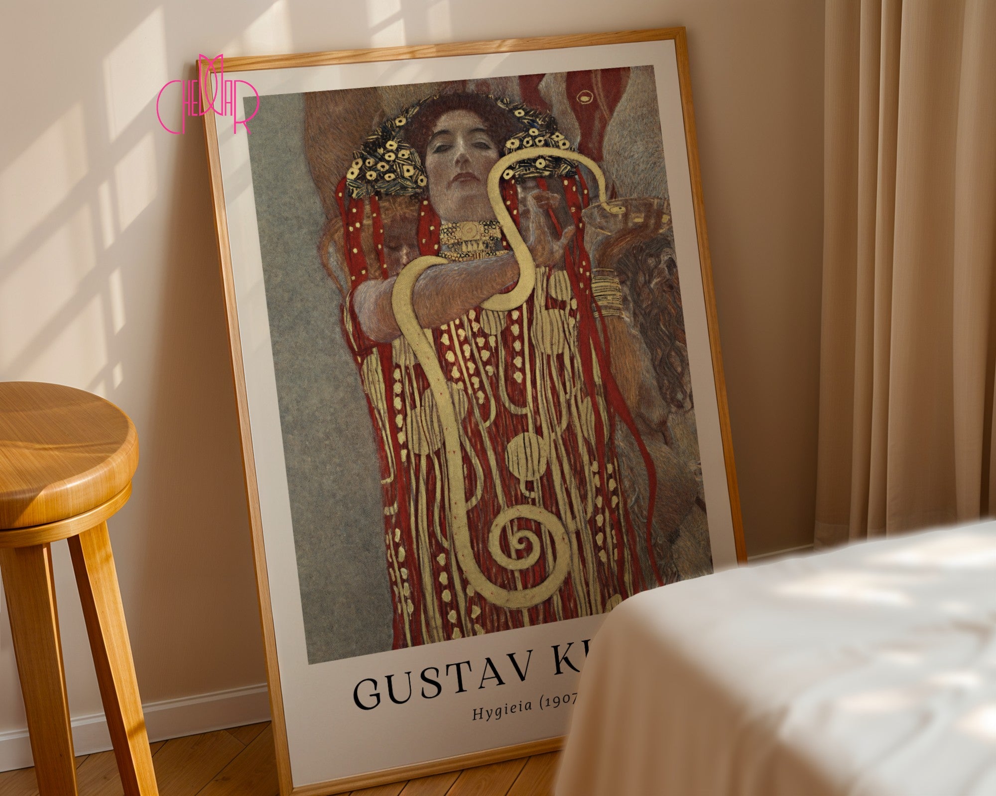 Gustav Klimt Hygieia poster, contemporary art, art nouveau