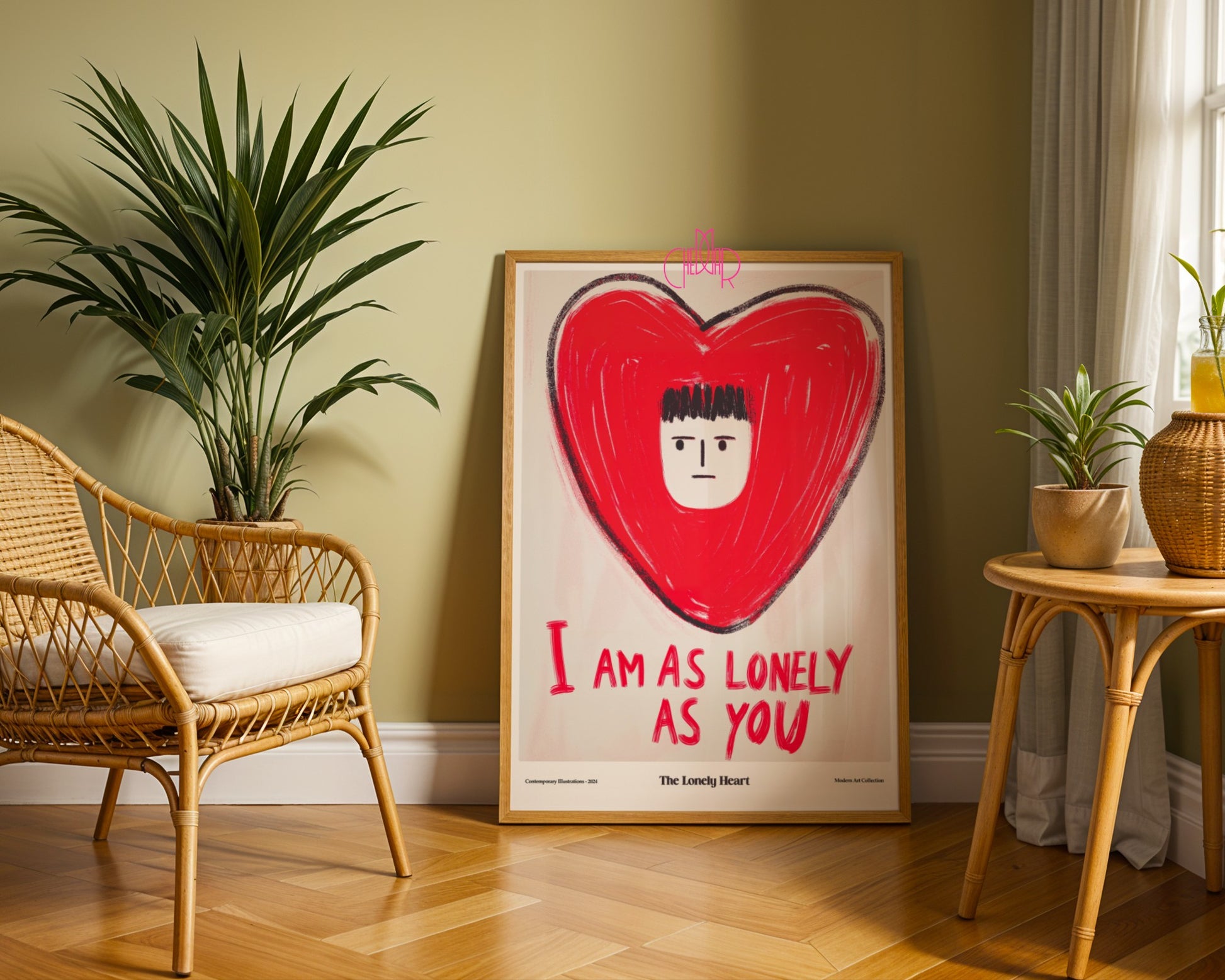 I Am As Lonely as You poster, modernism, contemporary art