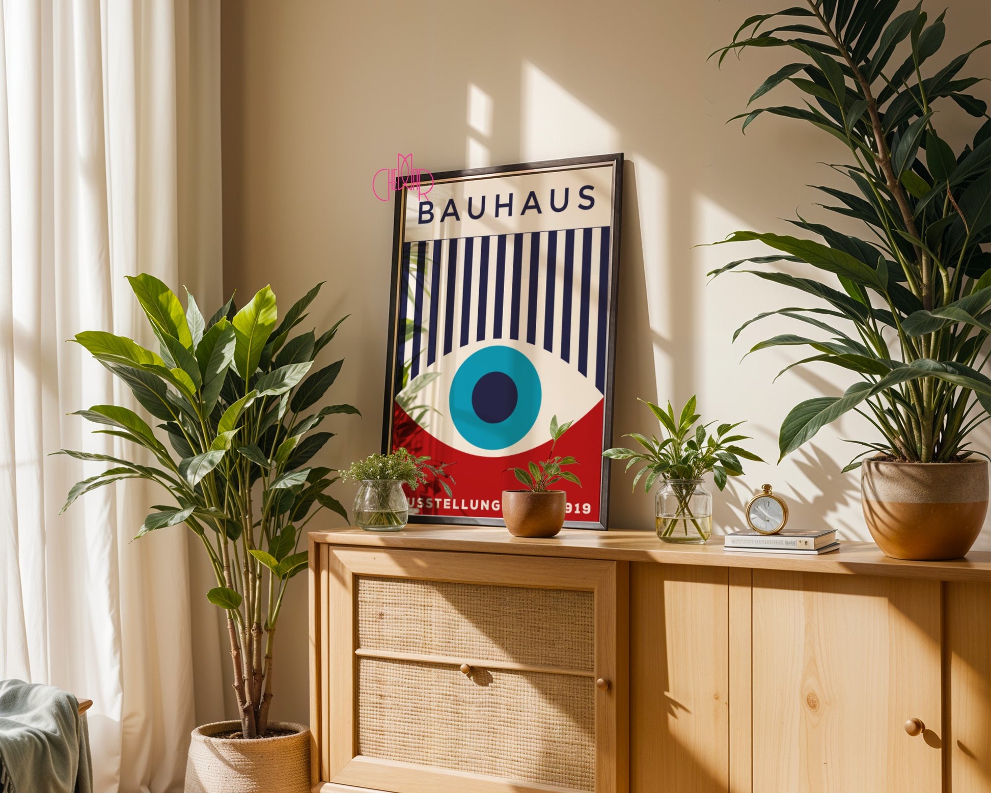 Bauhaus poster "Eye of the Prophet", retro, vintage