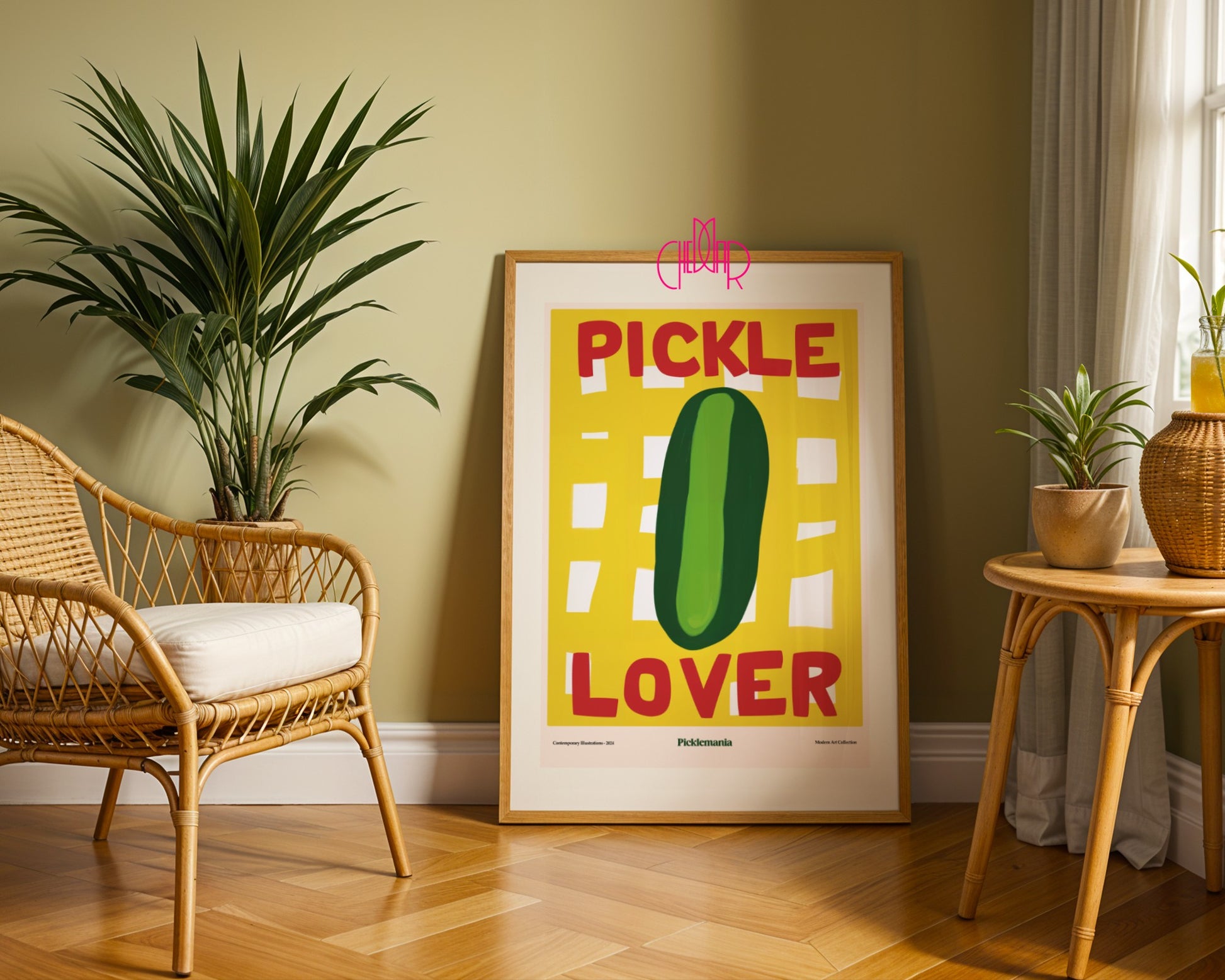 Pickle Lover poster, pickle lovers, modernism, contemporary art,