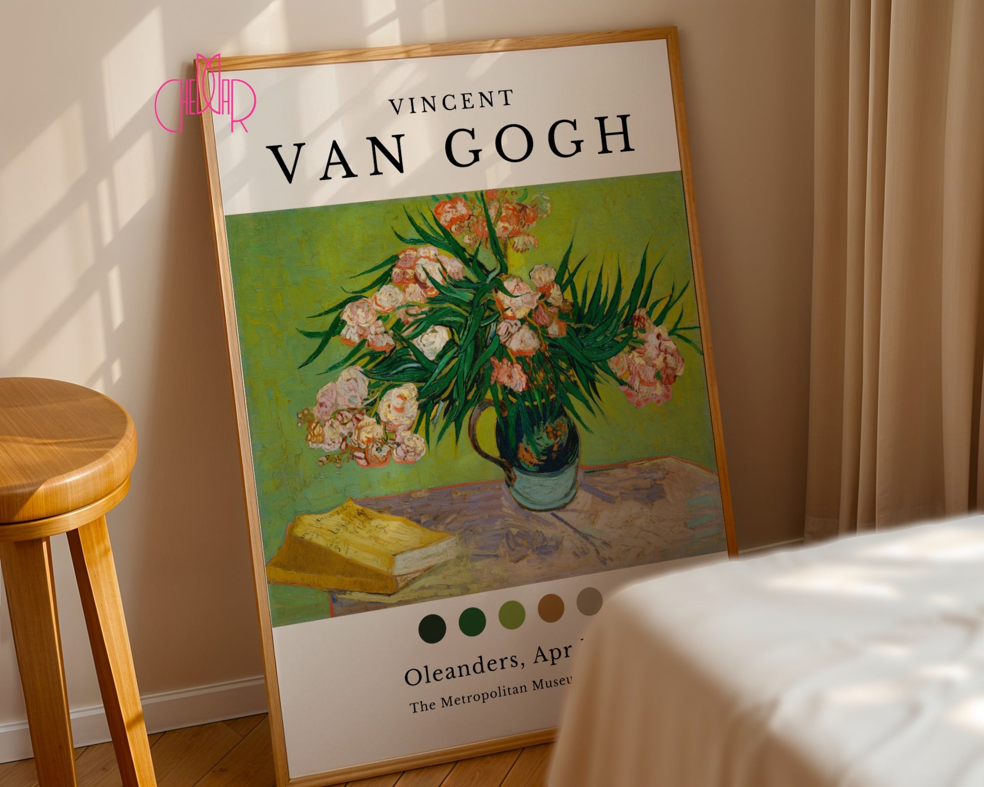 Vincent Van Gogh Oleanders poster, April 1888, Art Museum