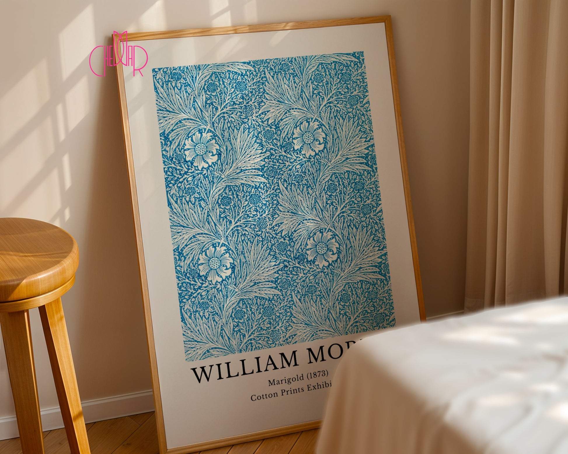 William Morris – Marigold, Cotton Print Exhibition 1873 poster