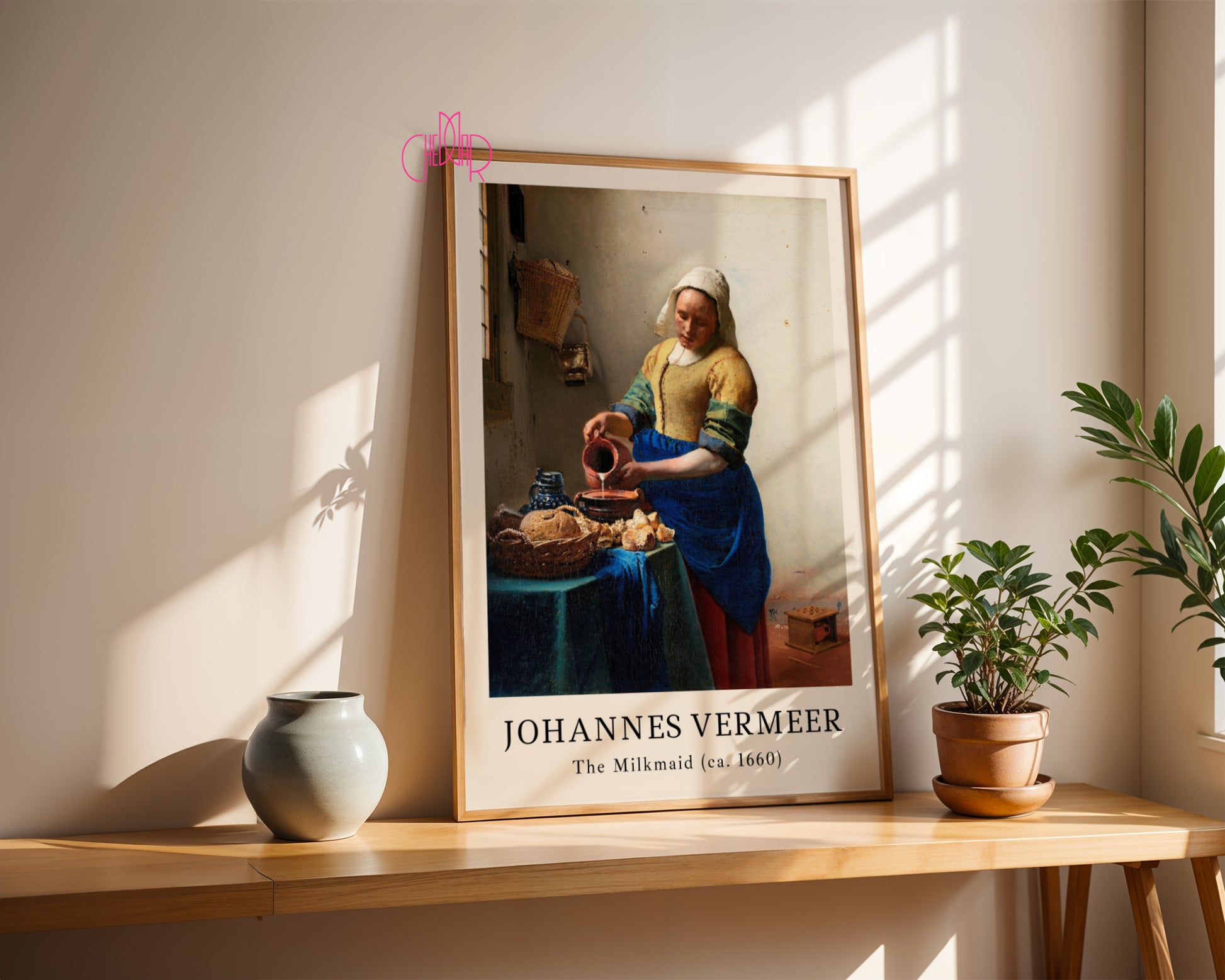 Johannes Vermmeer The Milk Made poster classic art, Vintage