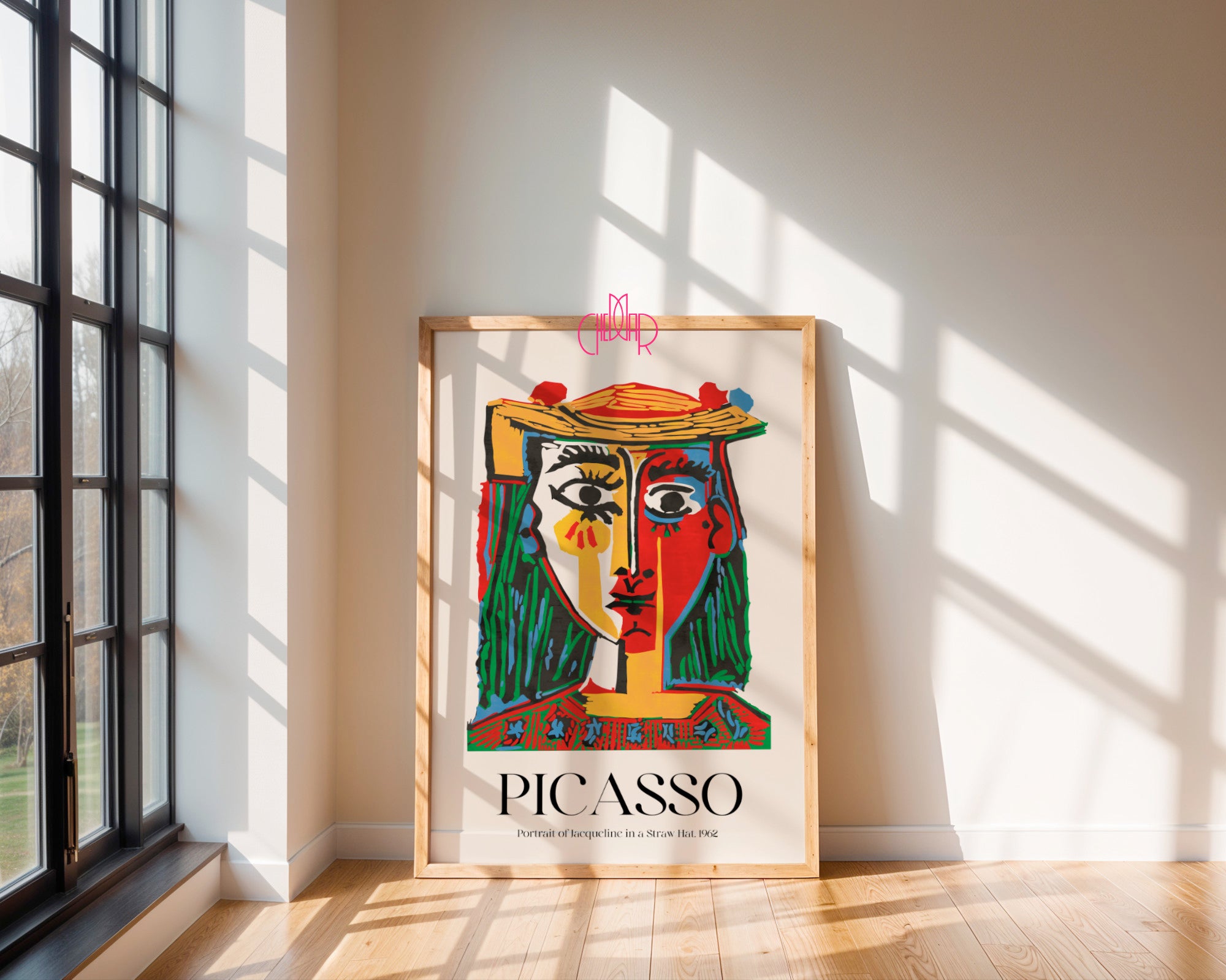 Picasso – Portrait of Jacqueline in a Straw Hat (1962) | Fauve Gallery Poster